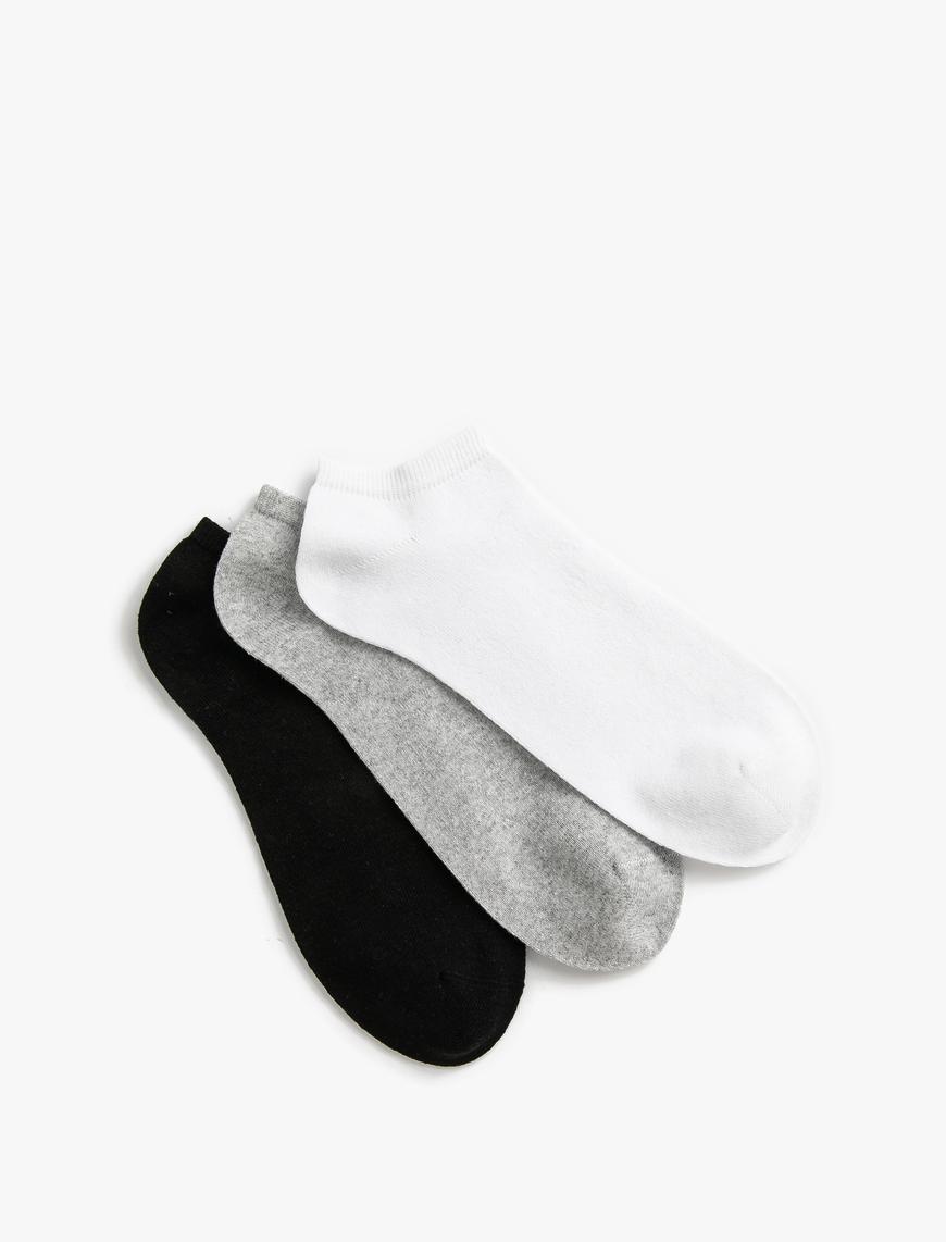  Kadın 3'lü Basic Patik Çorap Seti