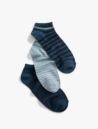 Çizgili 3'lü Patik Çorap Seti