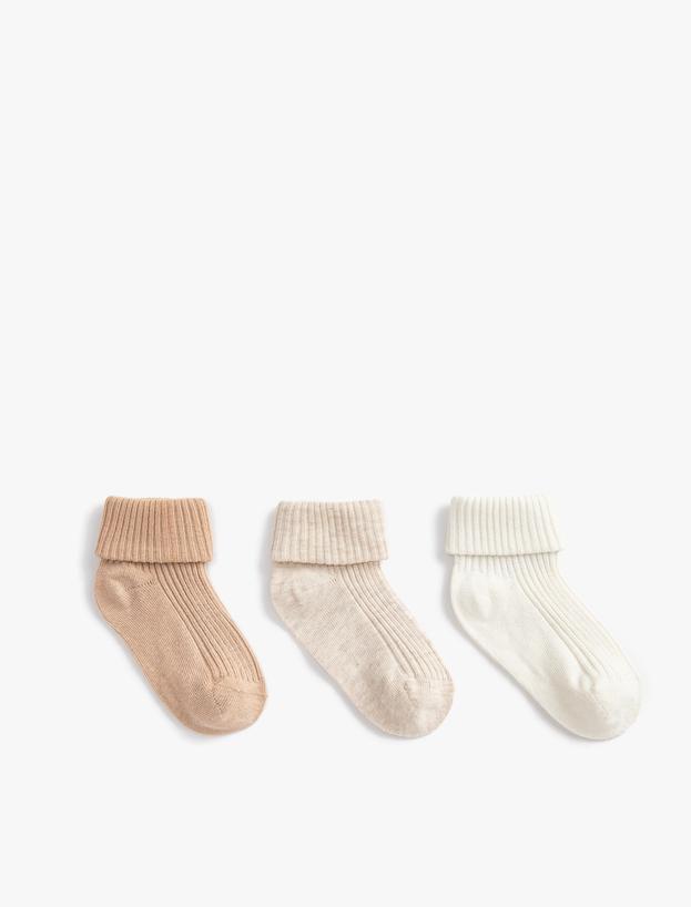 Erkek Bebek 6'lı Basic Çorap Paketi Pamuk Karışımı