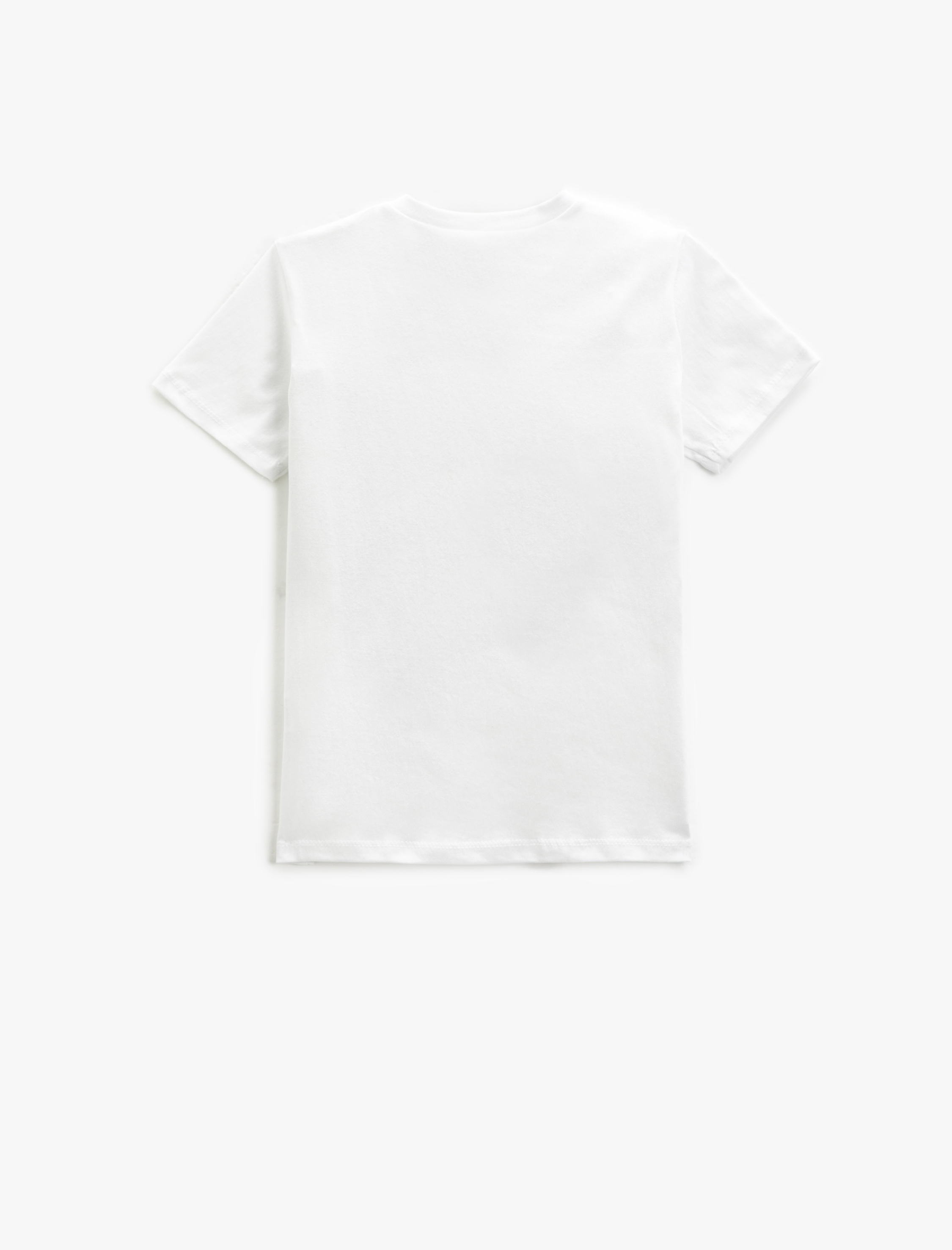  Erkek Çocuk Baskılı Tişört Kısa Kollu Bisiklet Yaka Pamuklu