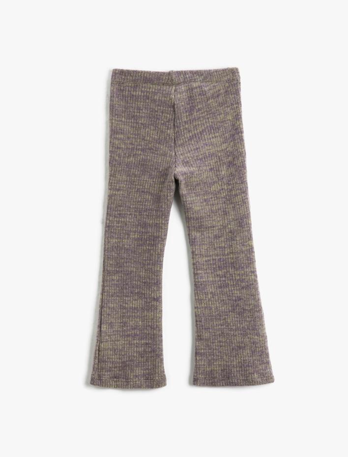 Kız Çocuk İspanyol Paça Pantolon Bol Kalıp Yumuşak Dokulu