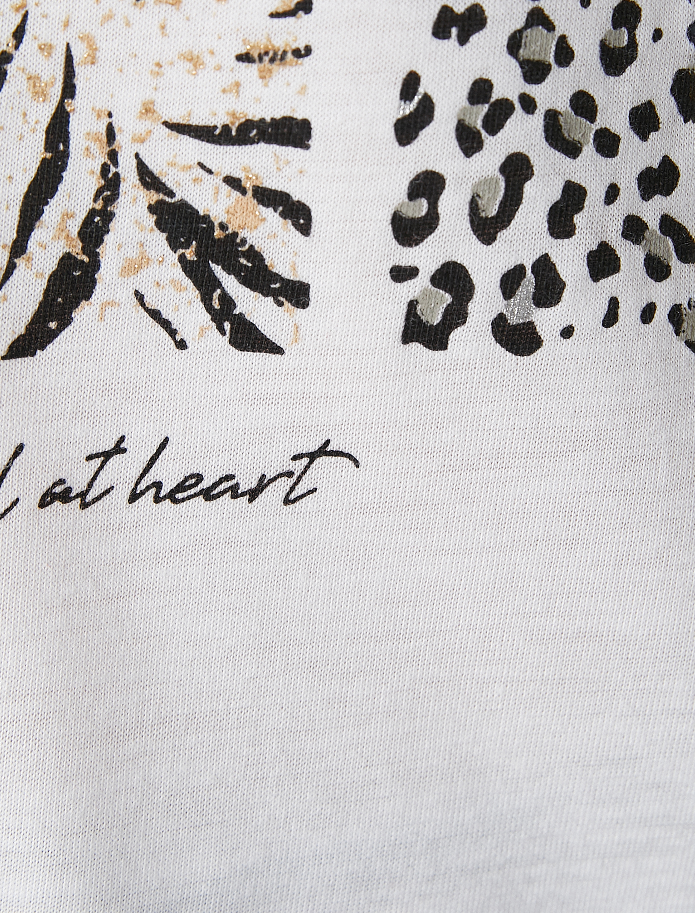   Animal Baskılı Tişört Kısa Kollu Bisiklet Yaka