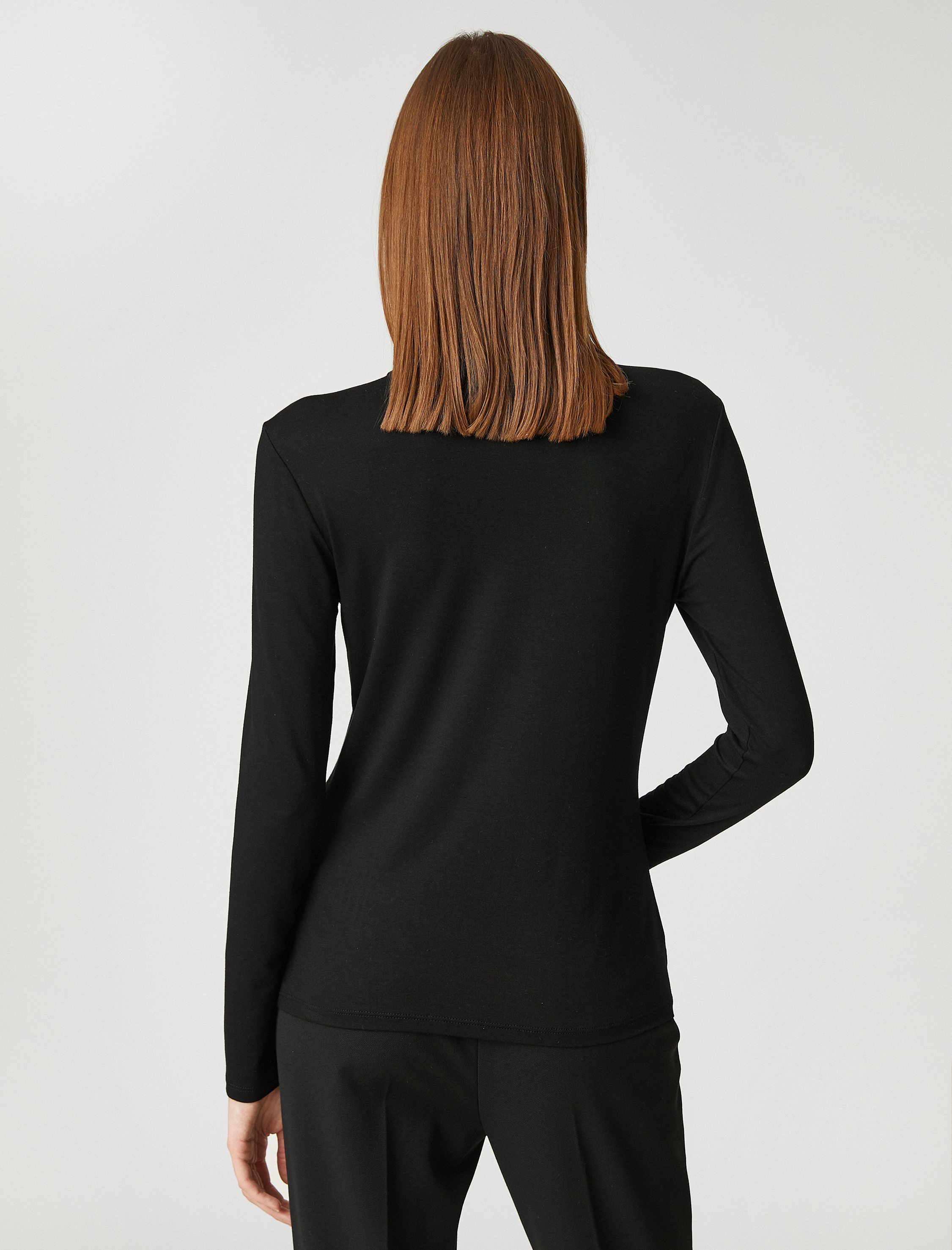   Uzun Kollu Tişört Balıkçı Yaka