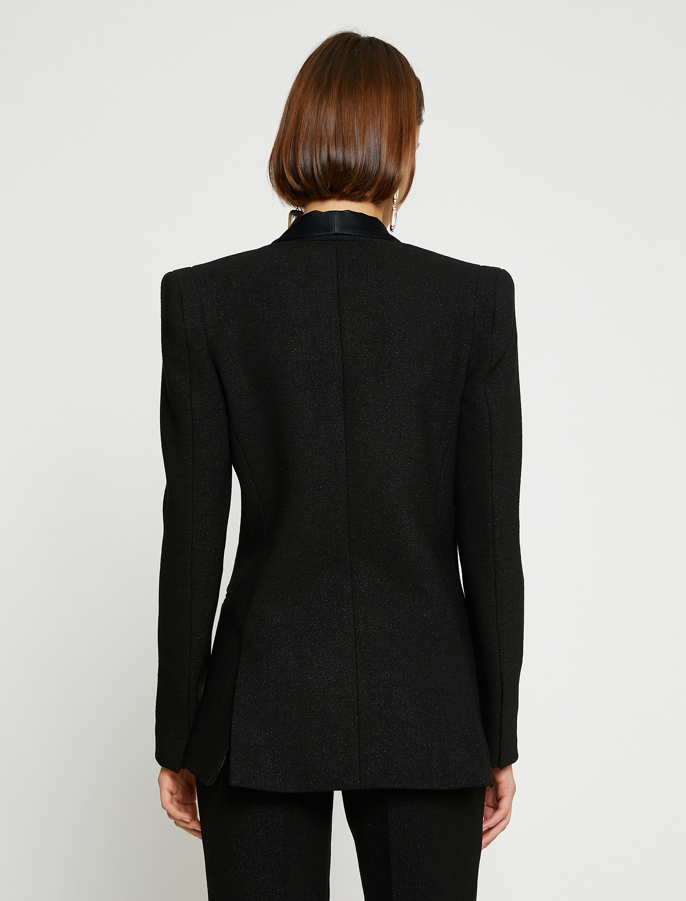Simli Saten Detaylı Blazer Ceket