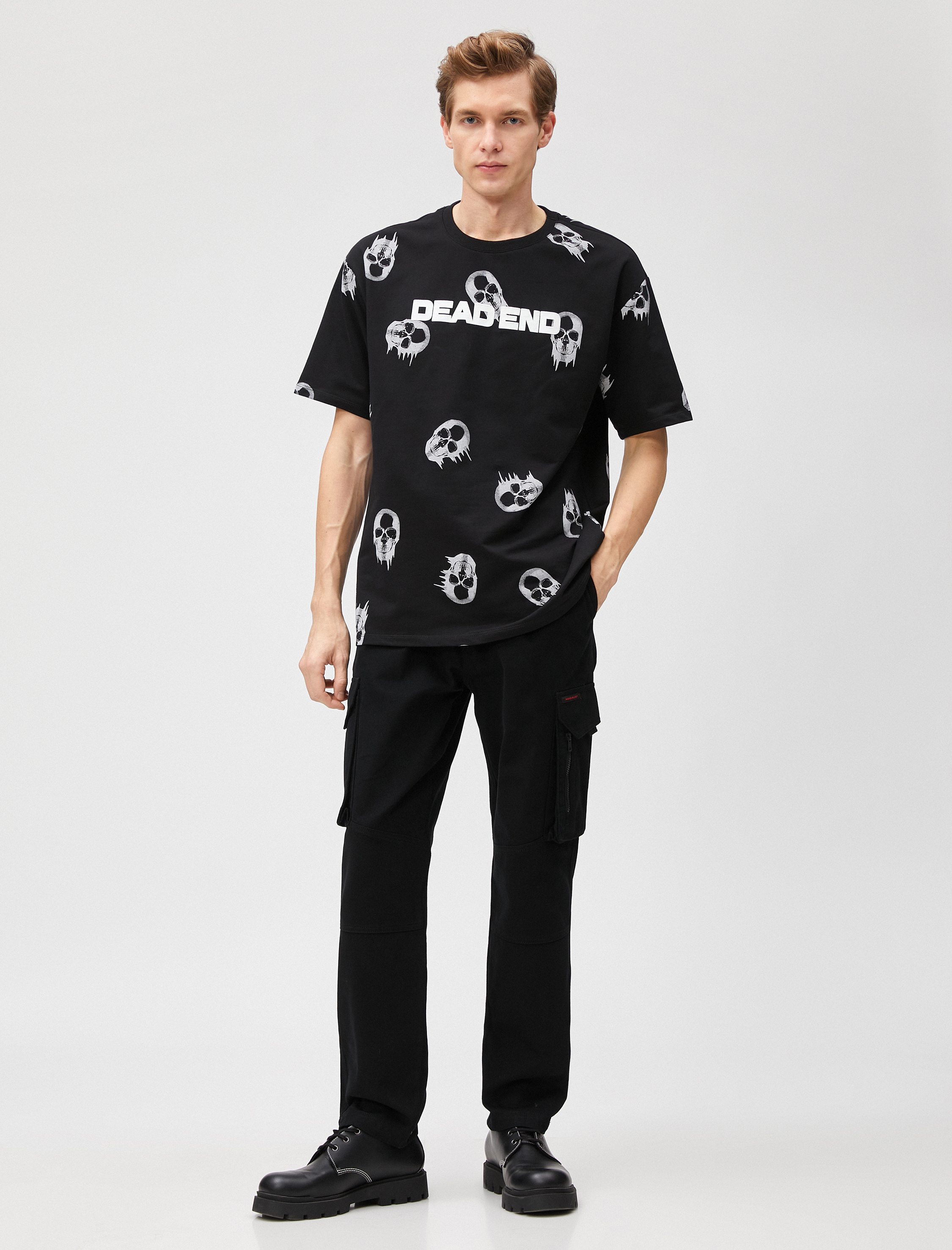 Kargo Pantolon Beli Bağcıklı Cep Detaylı Pamuklu