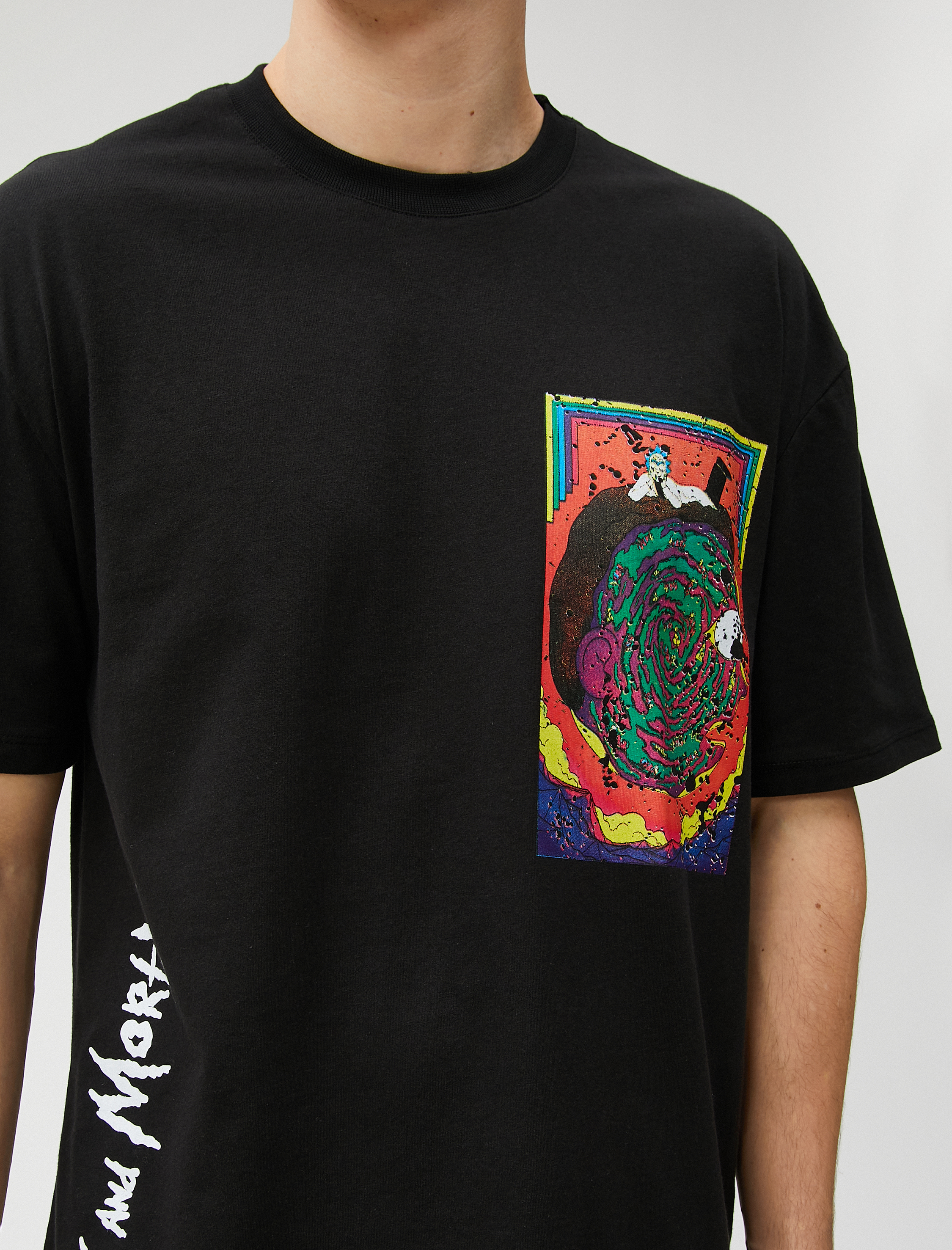 Rick and Morty Oversize Tişört Lisanslı Baskılı Pamuklu