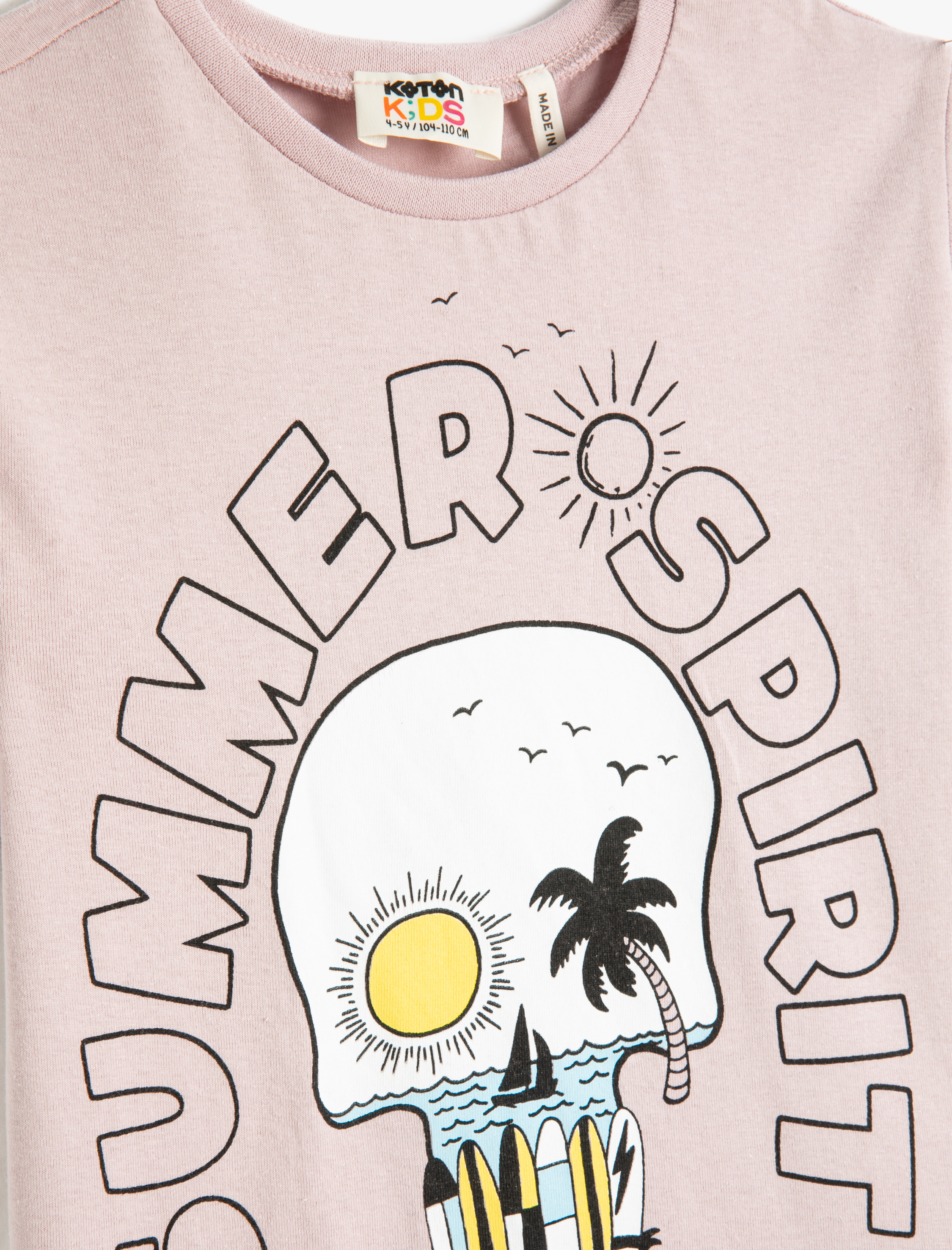  Erkek Çocuk Kuru Kafa Baskılı Kısa Kollu Tişört Bisiklet Yaka Pamuklu