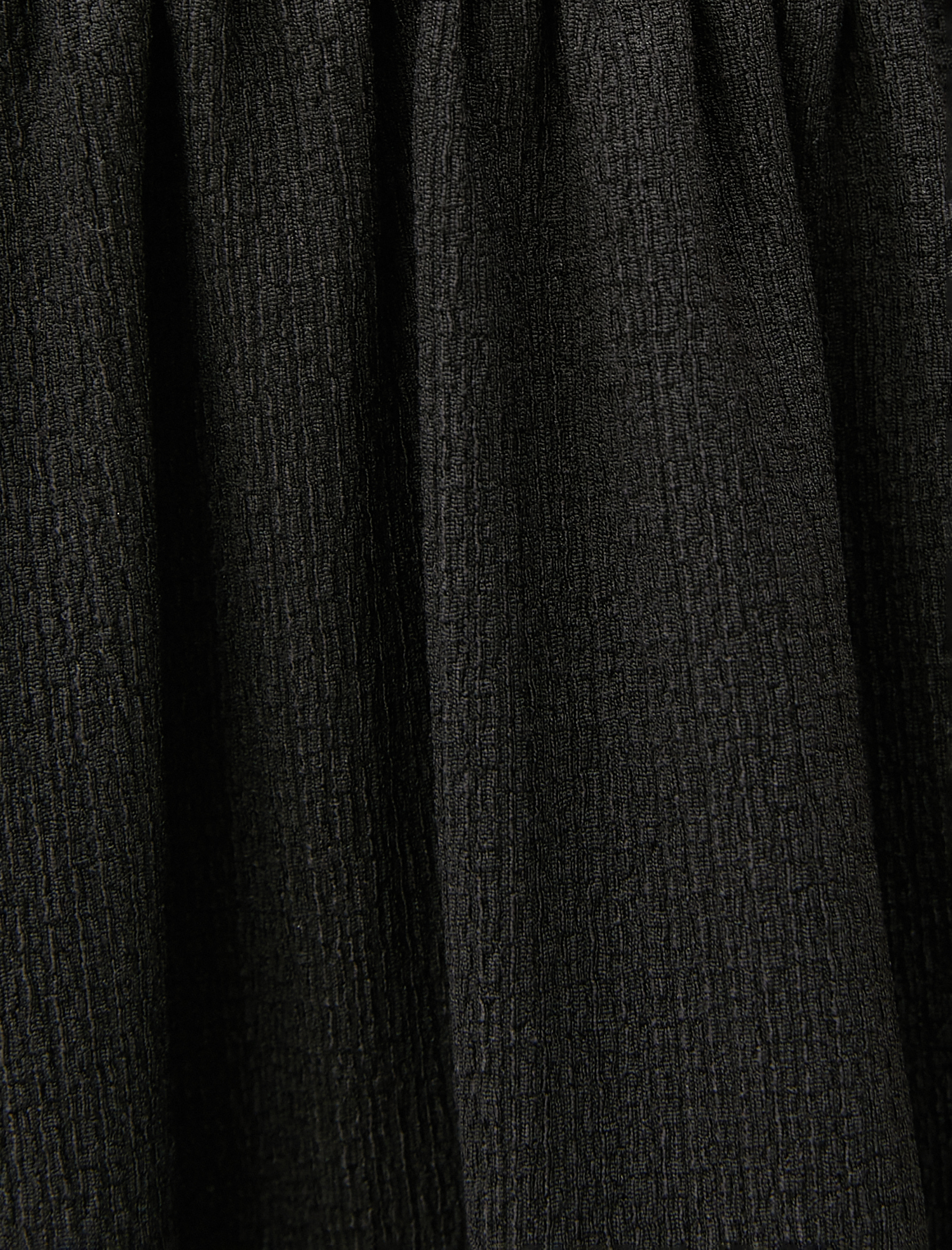   Katlı Midi Boy Elbise Kolsuz Yuvarlak Yaka