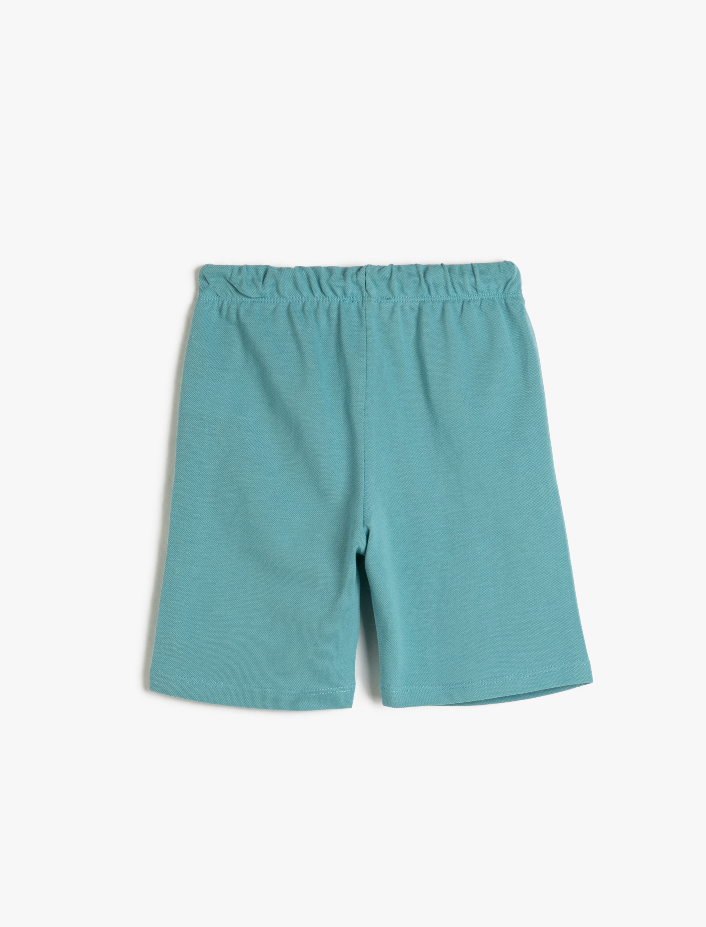  Erkek Çocuk Basic Şort Beli Bağlamalı Cepli Yengeç İşleme Detaylı