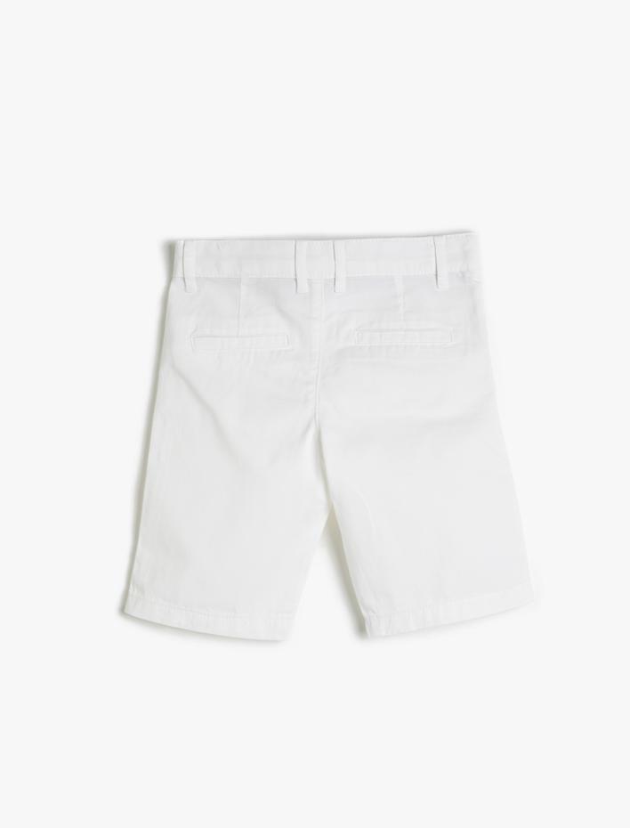 Erkek Çocuk Chino Şort Pamuklu Basic Beli Ayarlanabilir Lastikli