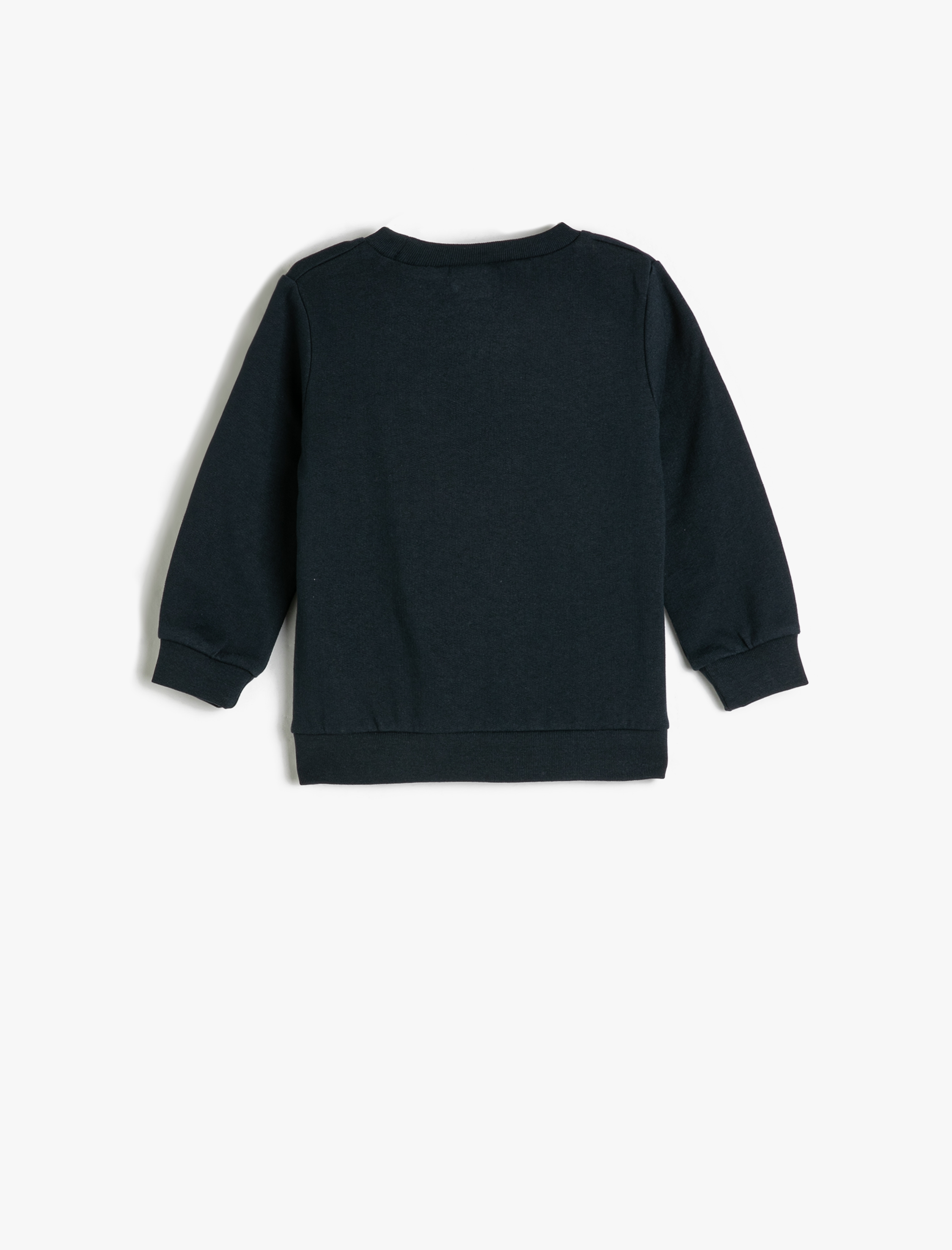  Erkek Bebek Sweat Baskılı Uzun Kollu Bisiklet Yaka