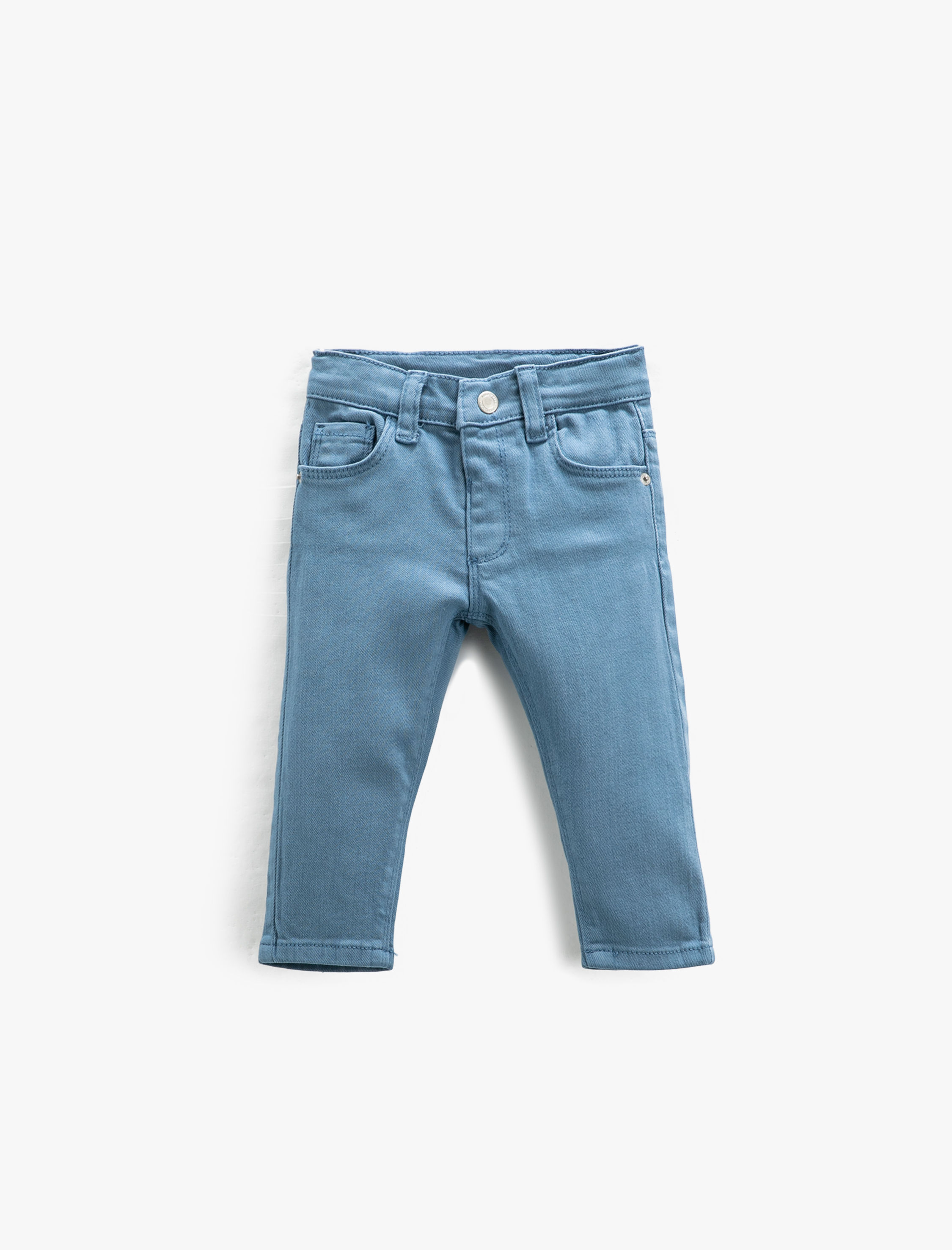 Koton Kot Pantolon Slim Fit Cepli Pamuklu Beli Ayarlanabilir Lastikli. 1