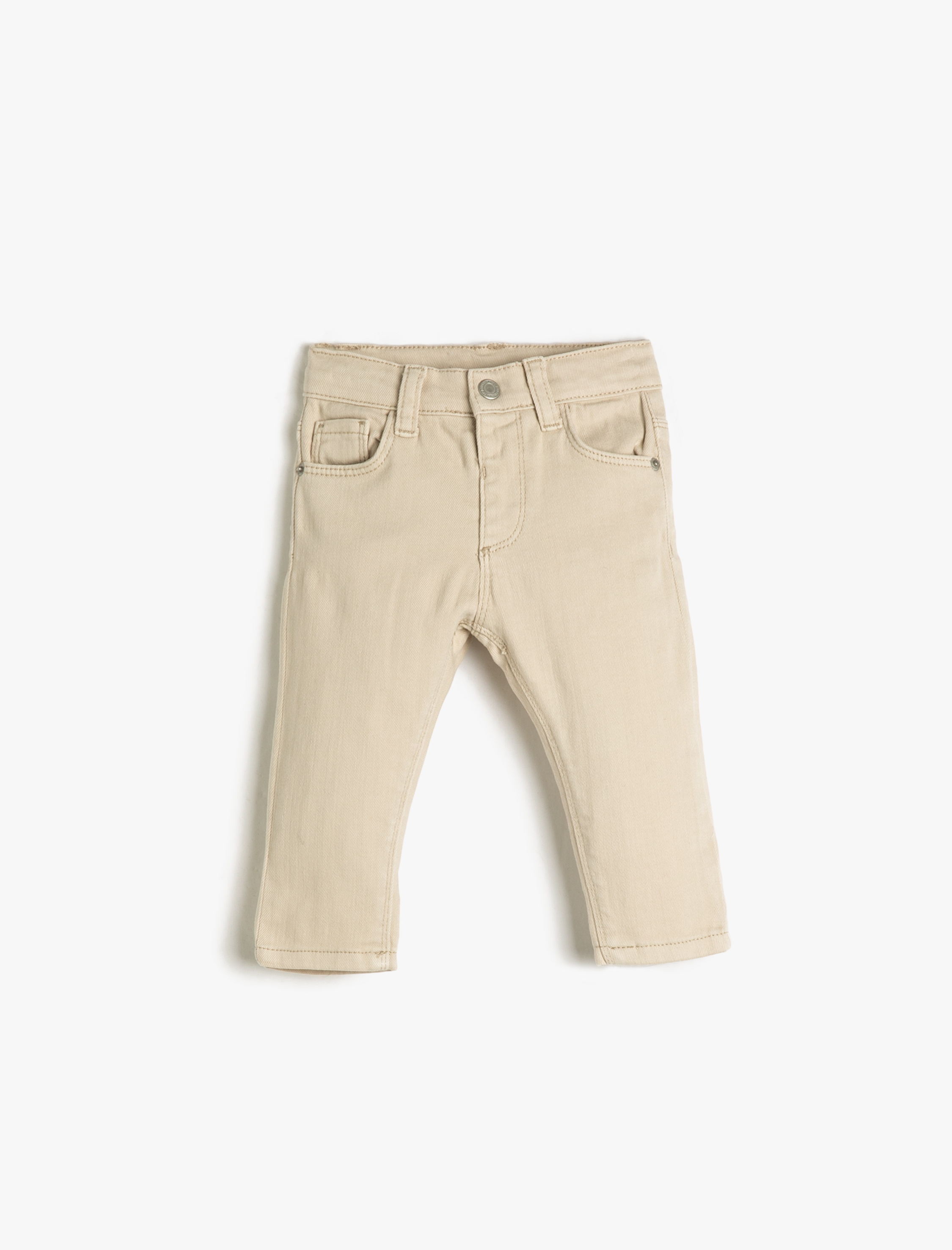 Koton Kot Pantolon Slim Fit Cepli Pamuklu Beli Ayarlanabilir Lastikli. 1