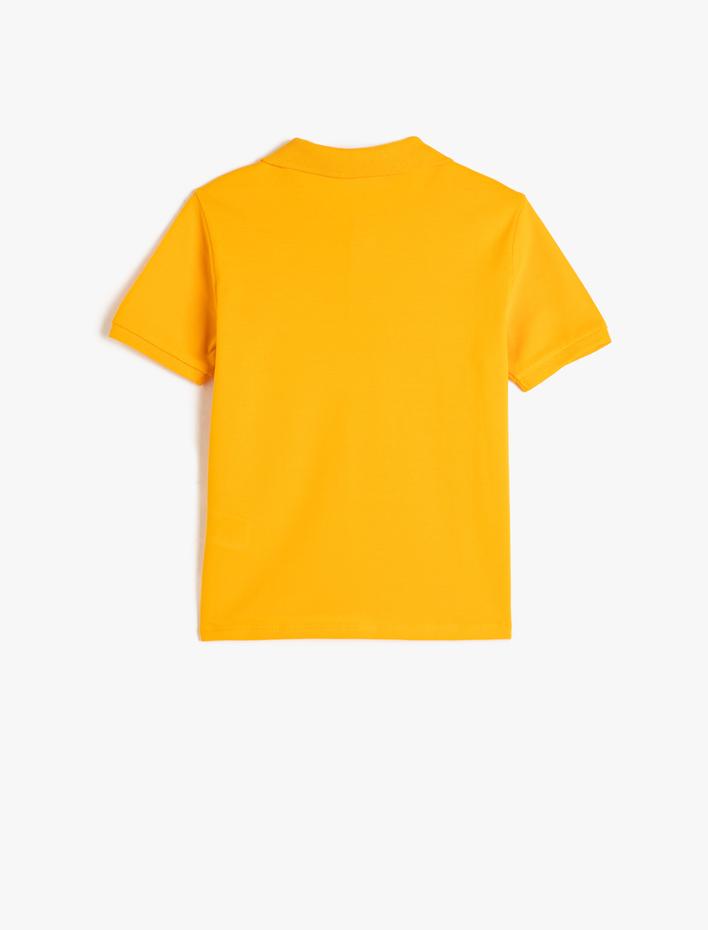 Erkek Çocuk Basic Polo Yaka Tişört Kısa Kollu Düğme Detaylı