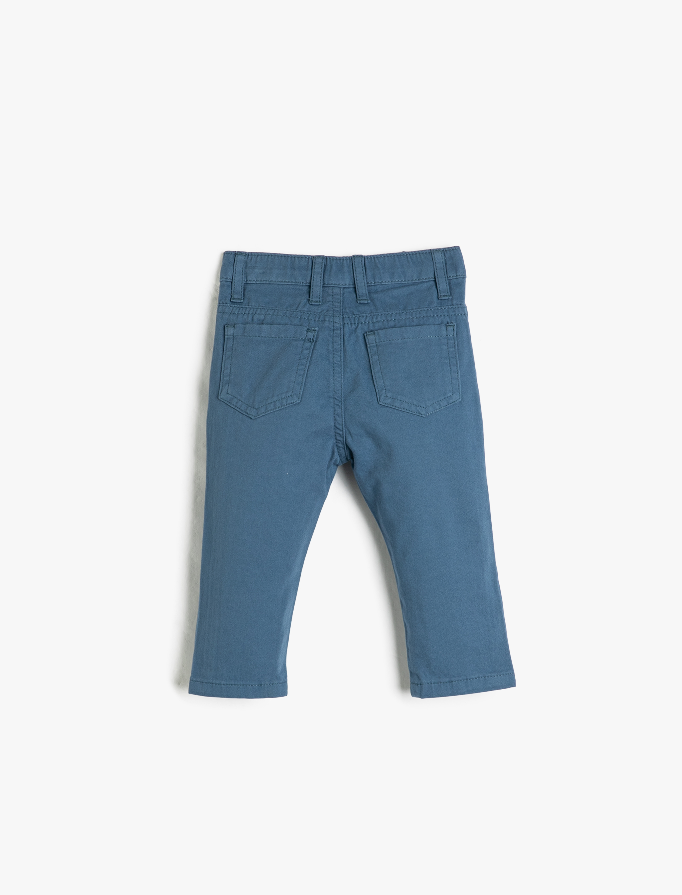 Koton Pantolon Slim Fit Cepli Pamuklu Beli Ayarlanabilir Lastikli. 1
