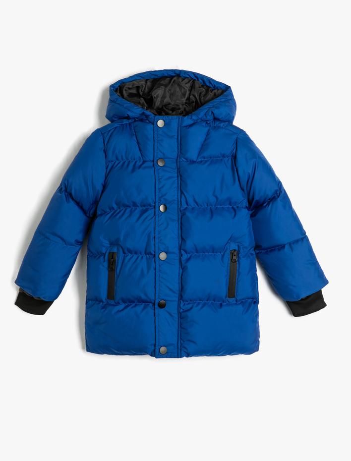 Erkek Çocuk Kapüşonlu Şişme Mont Softshell