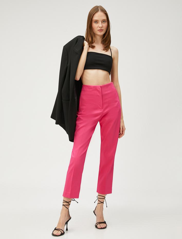  Cigarette Kumaş Pantolon Dikiş Detaylı