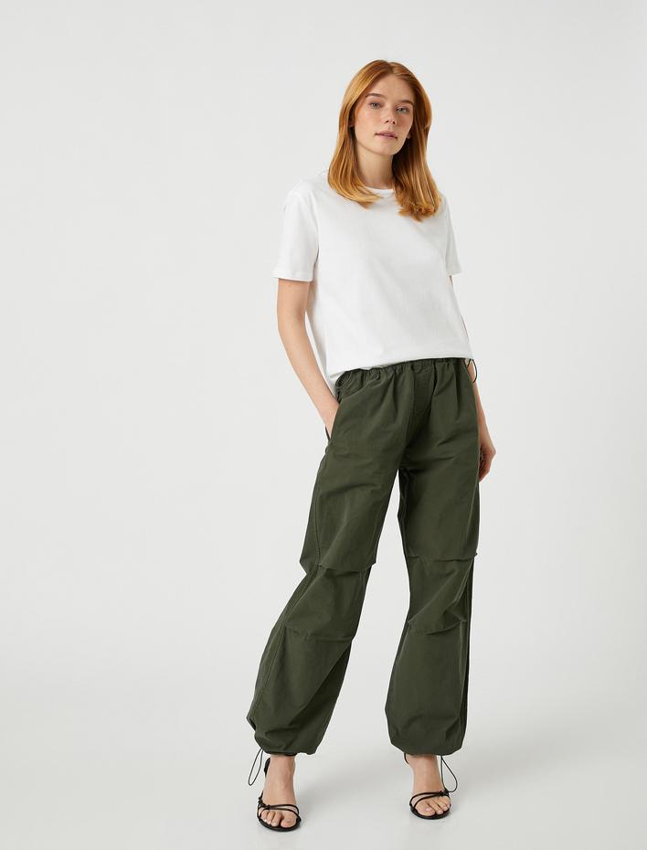  Basic Tişört Pamuklu Bisiklet Yaka Kısa Kollu