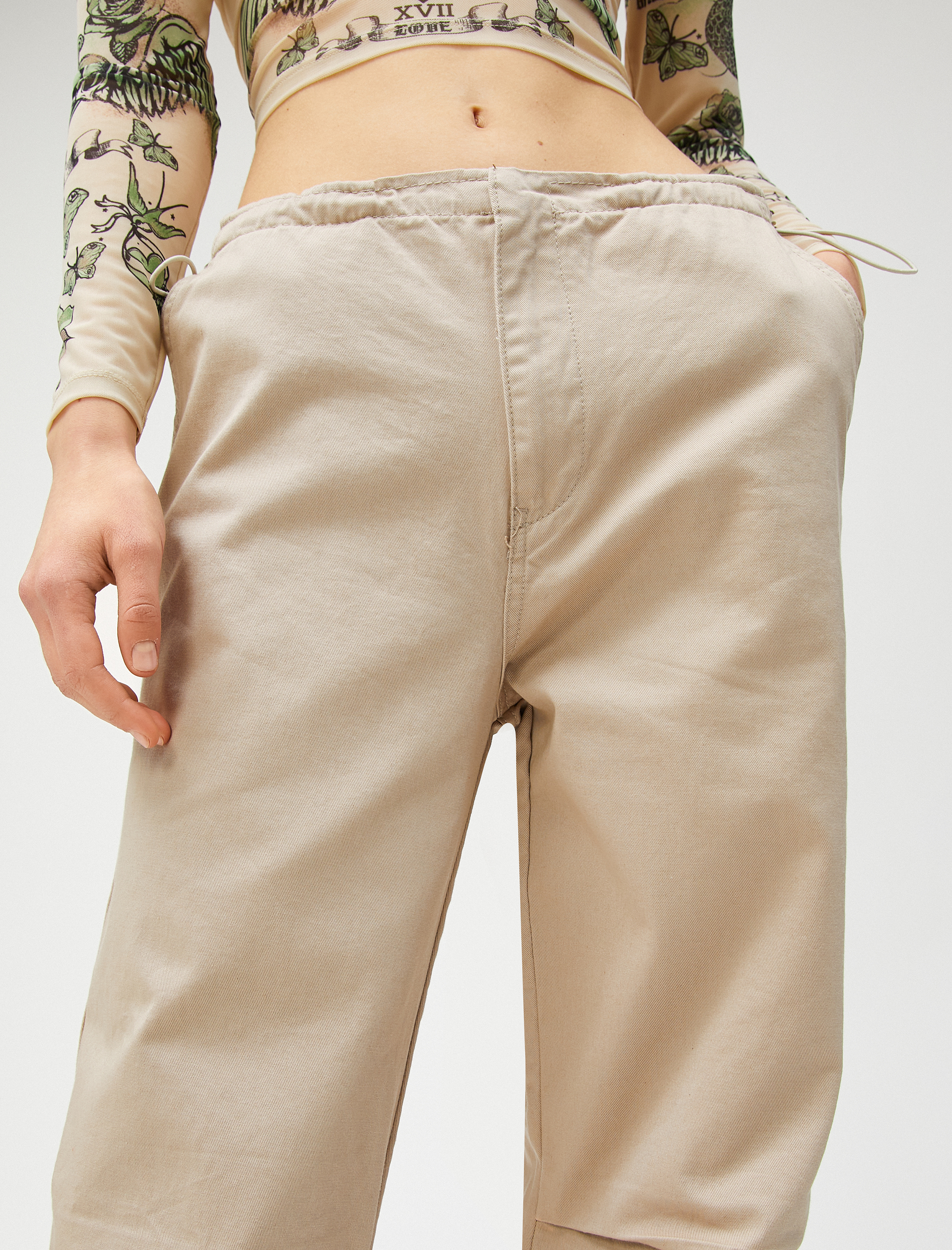   Paraşüt Pantolon Beli Lastikli Cep Detaylı