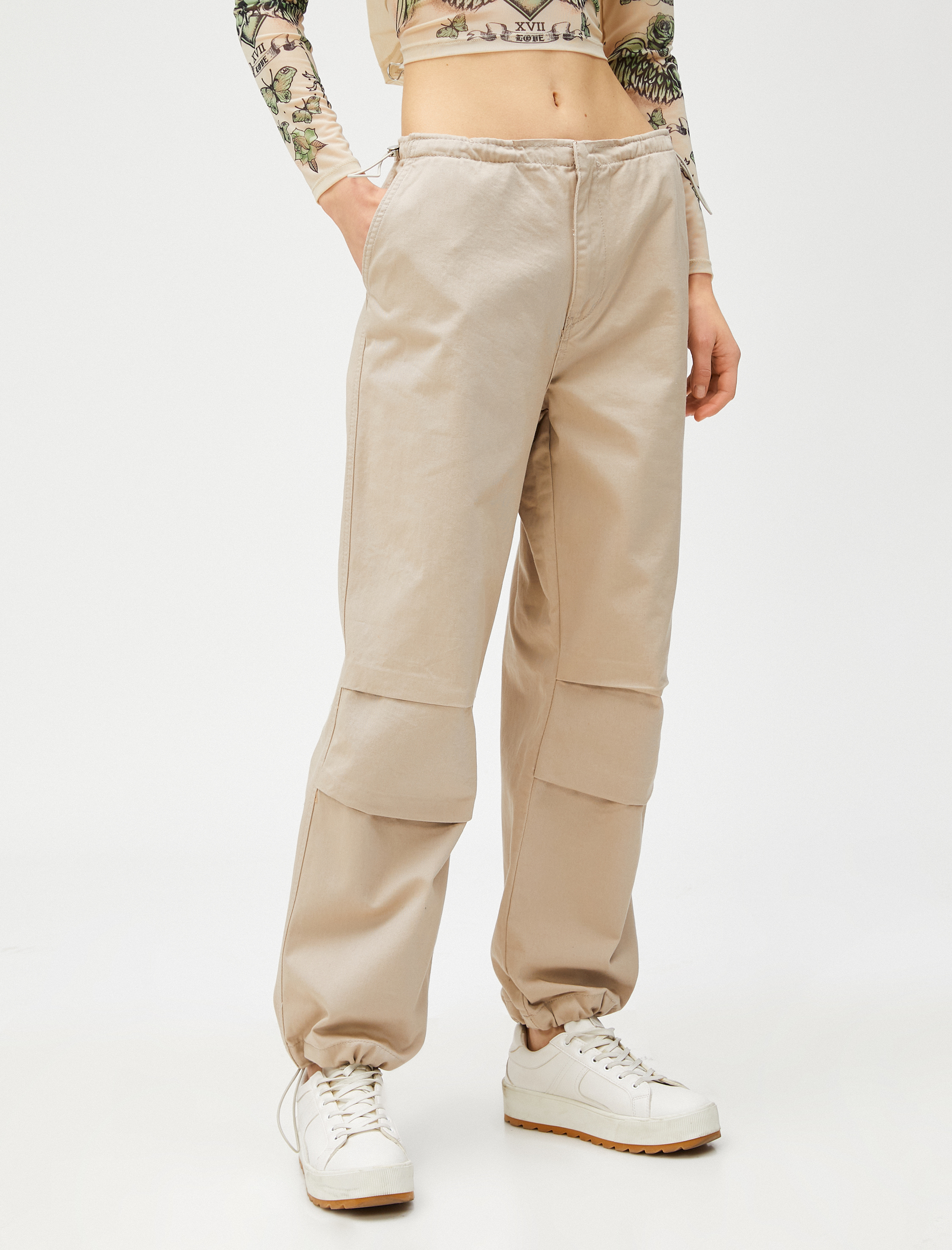   Paraşüt Pantolon Beli Lastikli Cep Detaylı