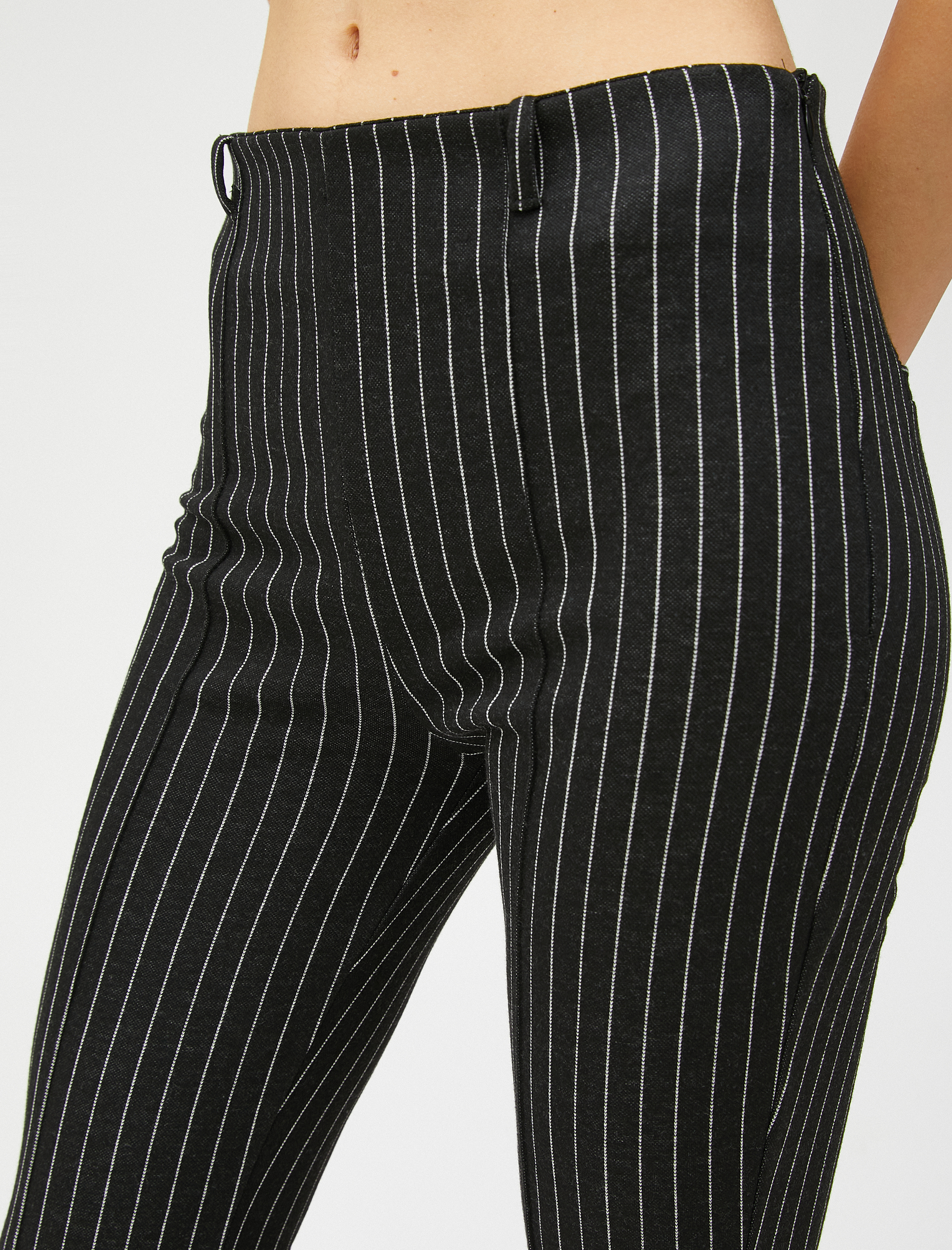   İspanyol Paça Pantolon Kumaş Viskon Karışımlı