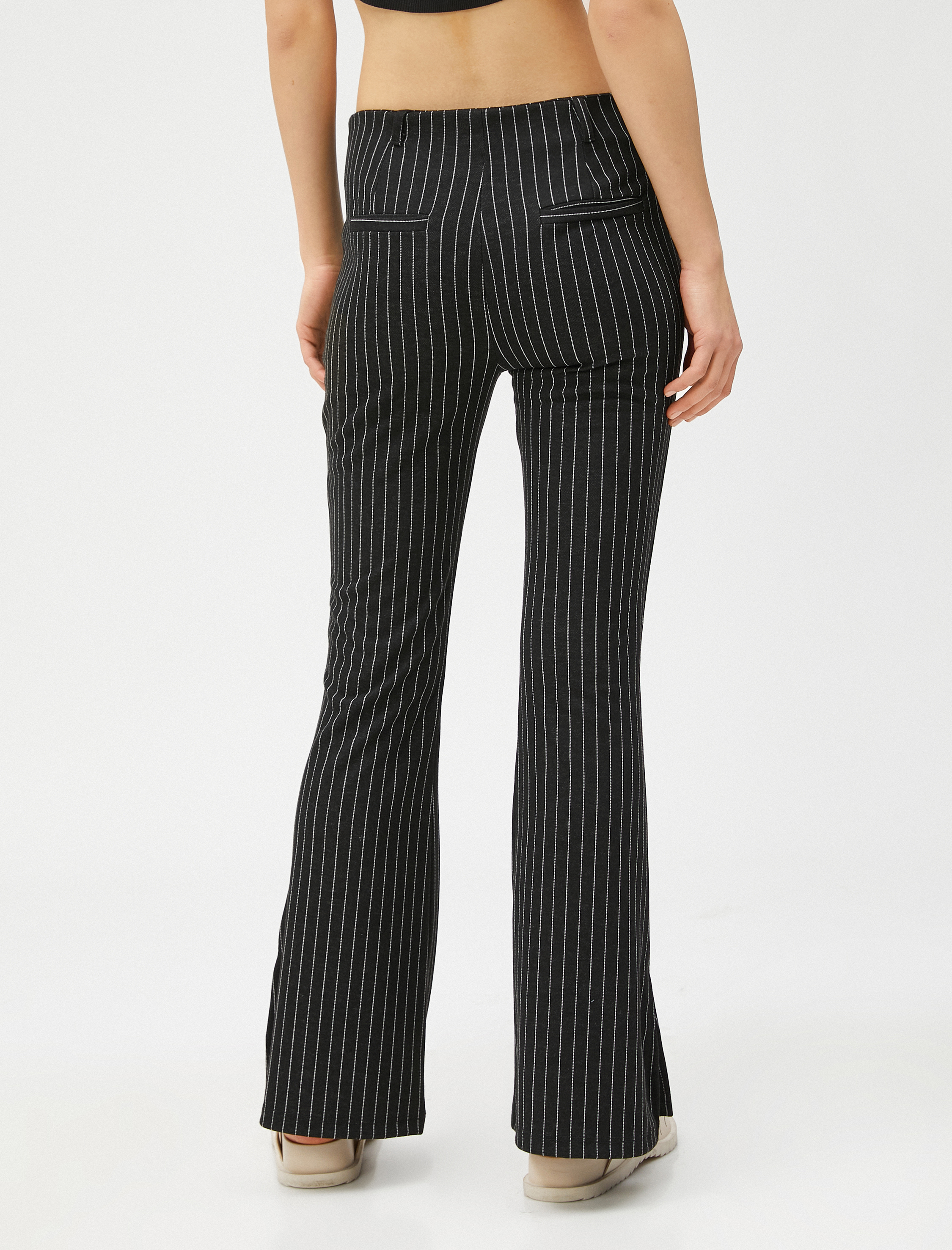   İspanyol Paça Pantolon Kumaş Viskon Karışımlı