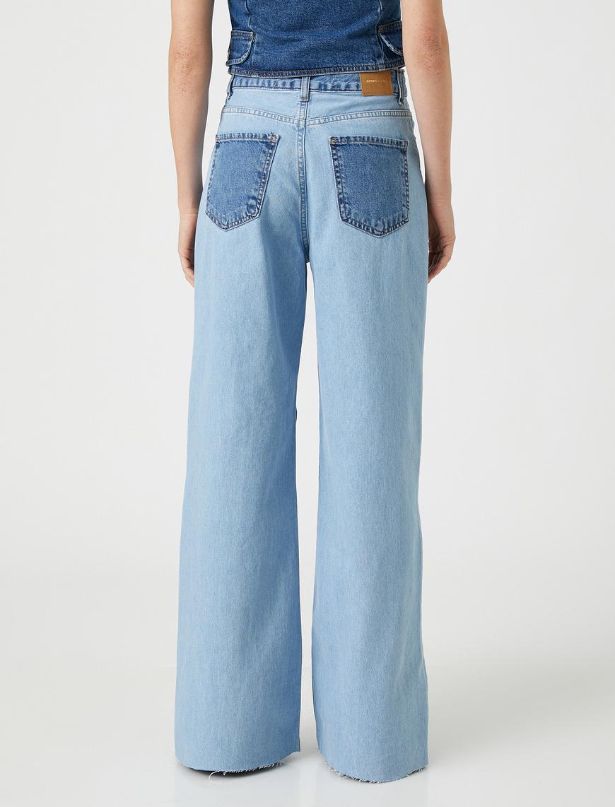   Yüksek Bel Kot Pantolon Ekstra Geniş Paça - Bianca Jeans