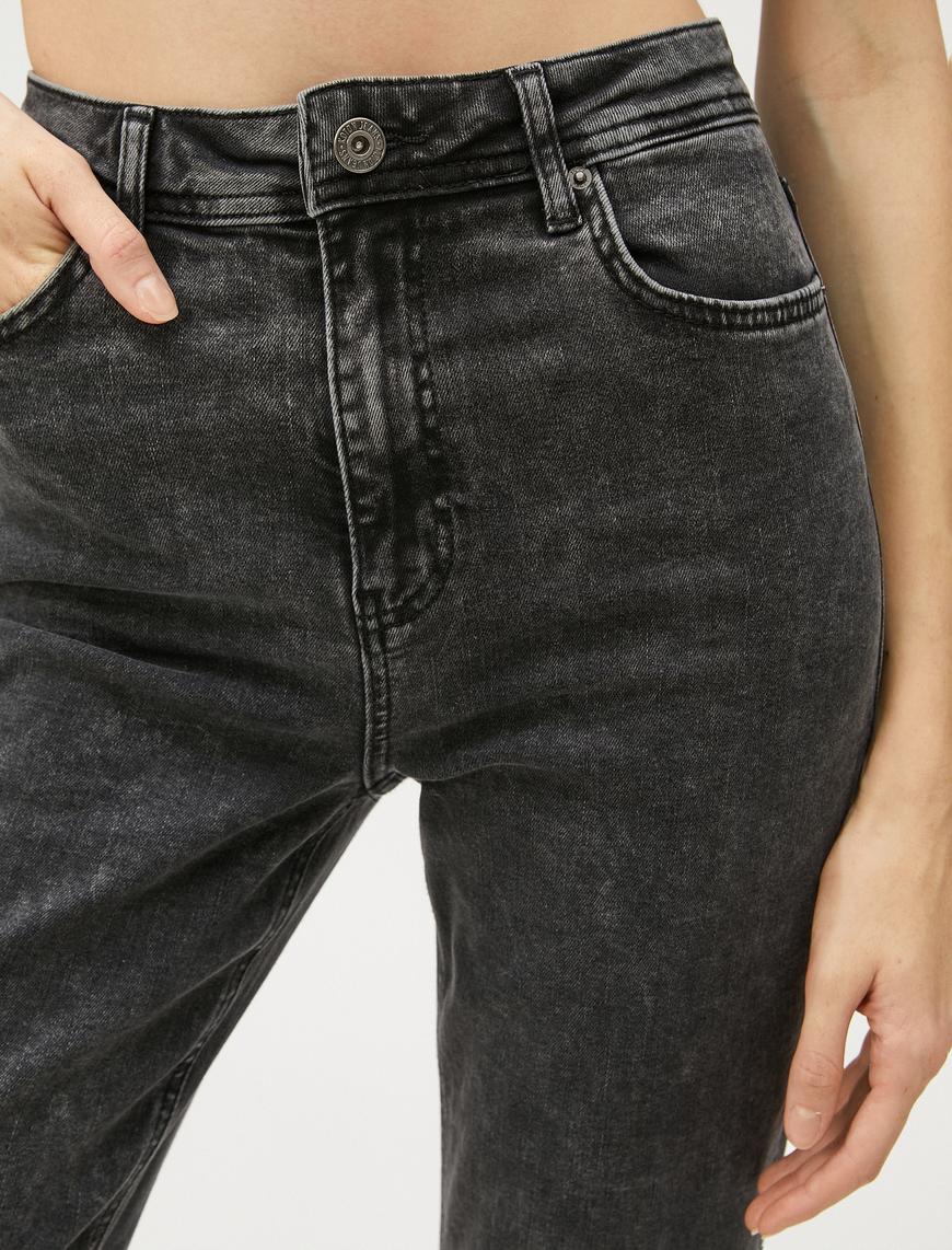   Hafif İspanyol Paça Kot Pantolon Dar Kesim - Victoria Jeans