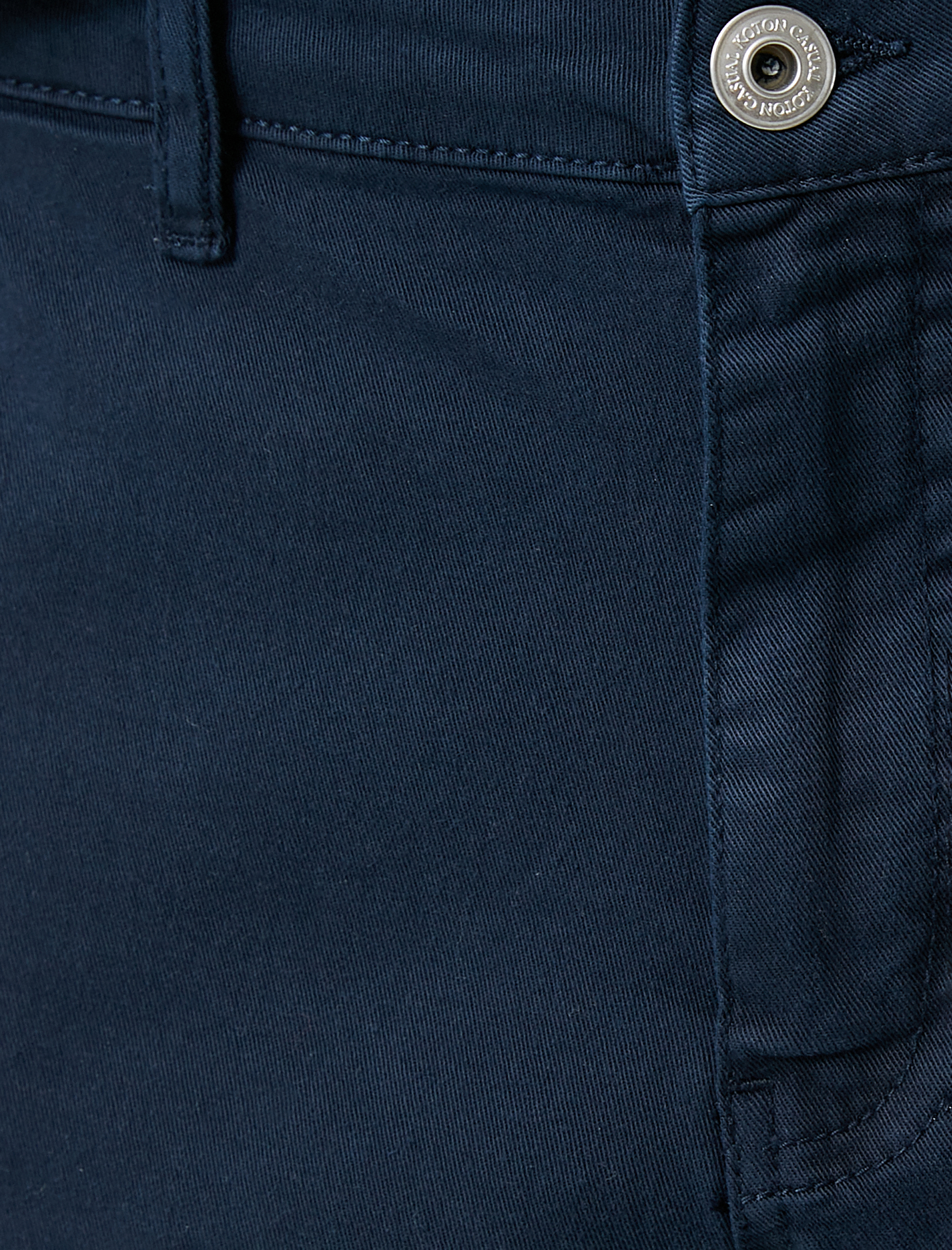   Basic Bermuda Şort Pamuklu Cepli Düğmeli