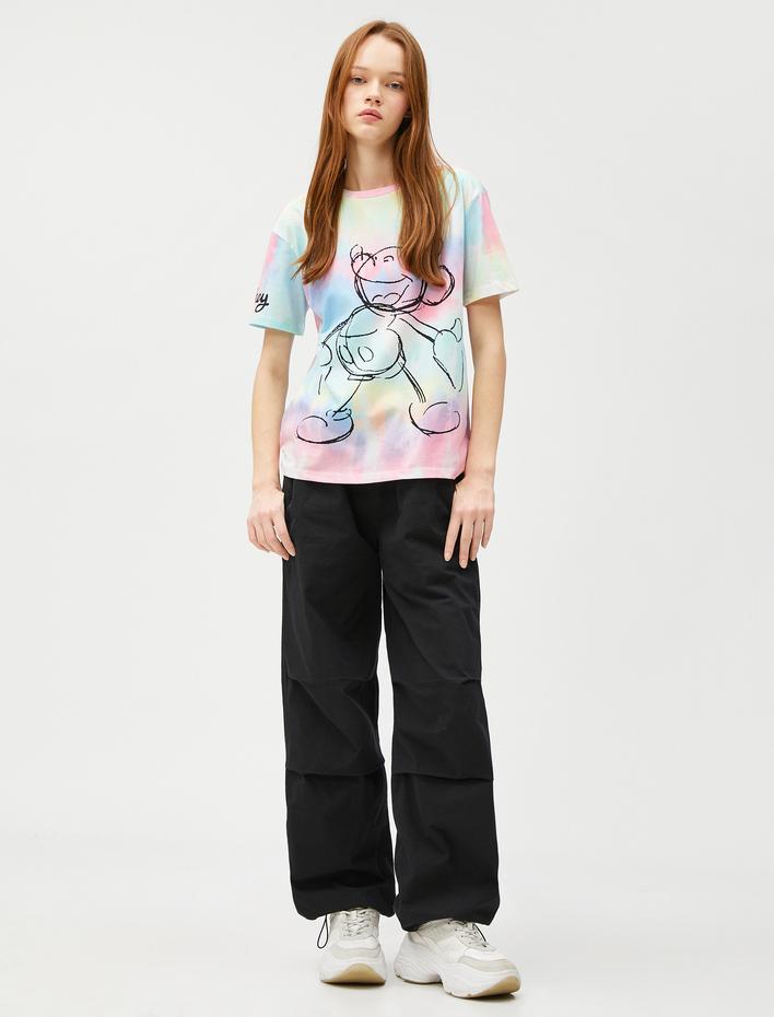  Mickey Mouse Tişört Lisanslı Bisiklet Yaka Kısa Kollu