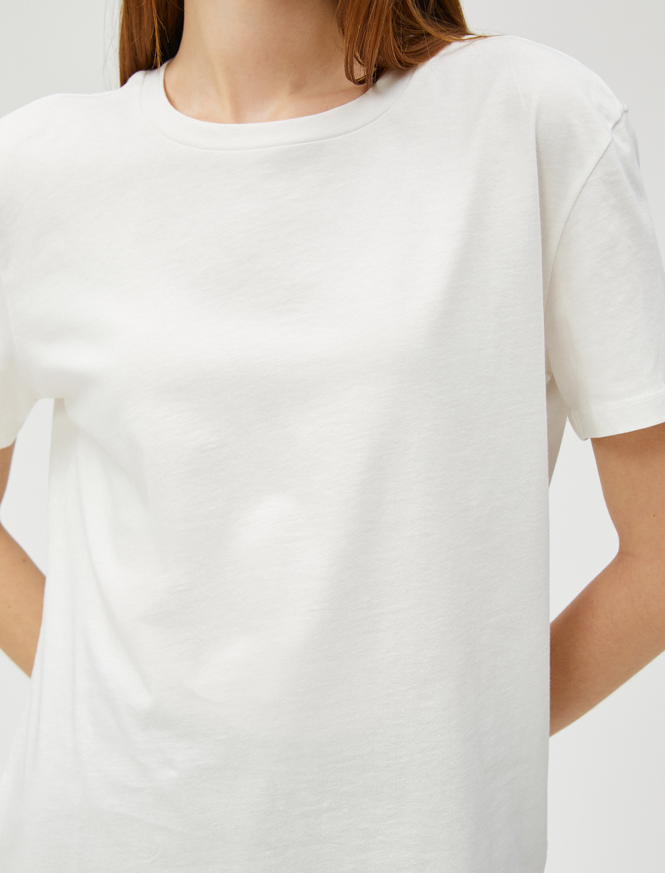   Basic Tişört Kısa Kollu Bisiklet Yaka Pamuklu