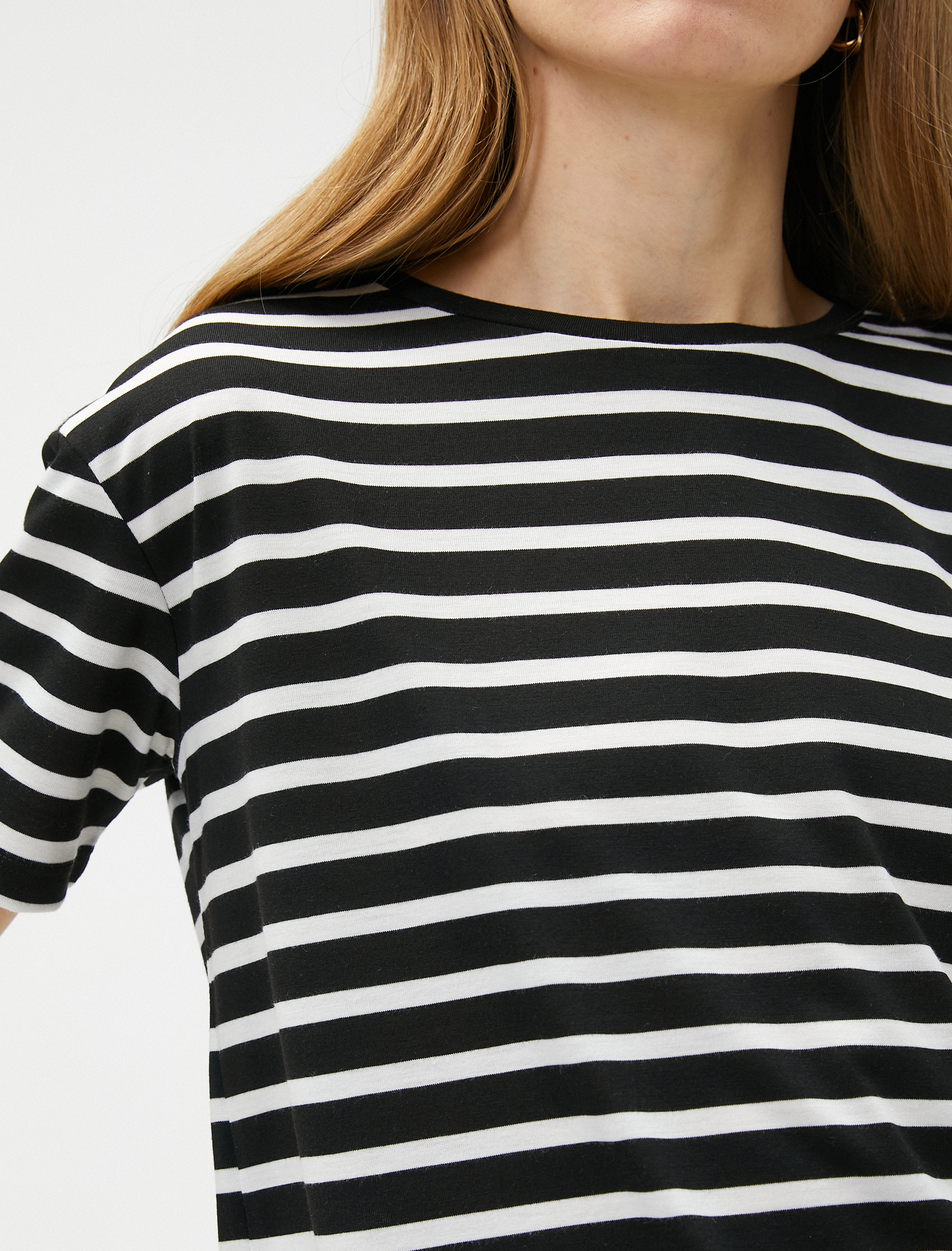   Basic Tişört Kısa Kollu Bisiklet Yaka