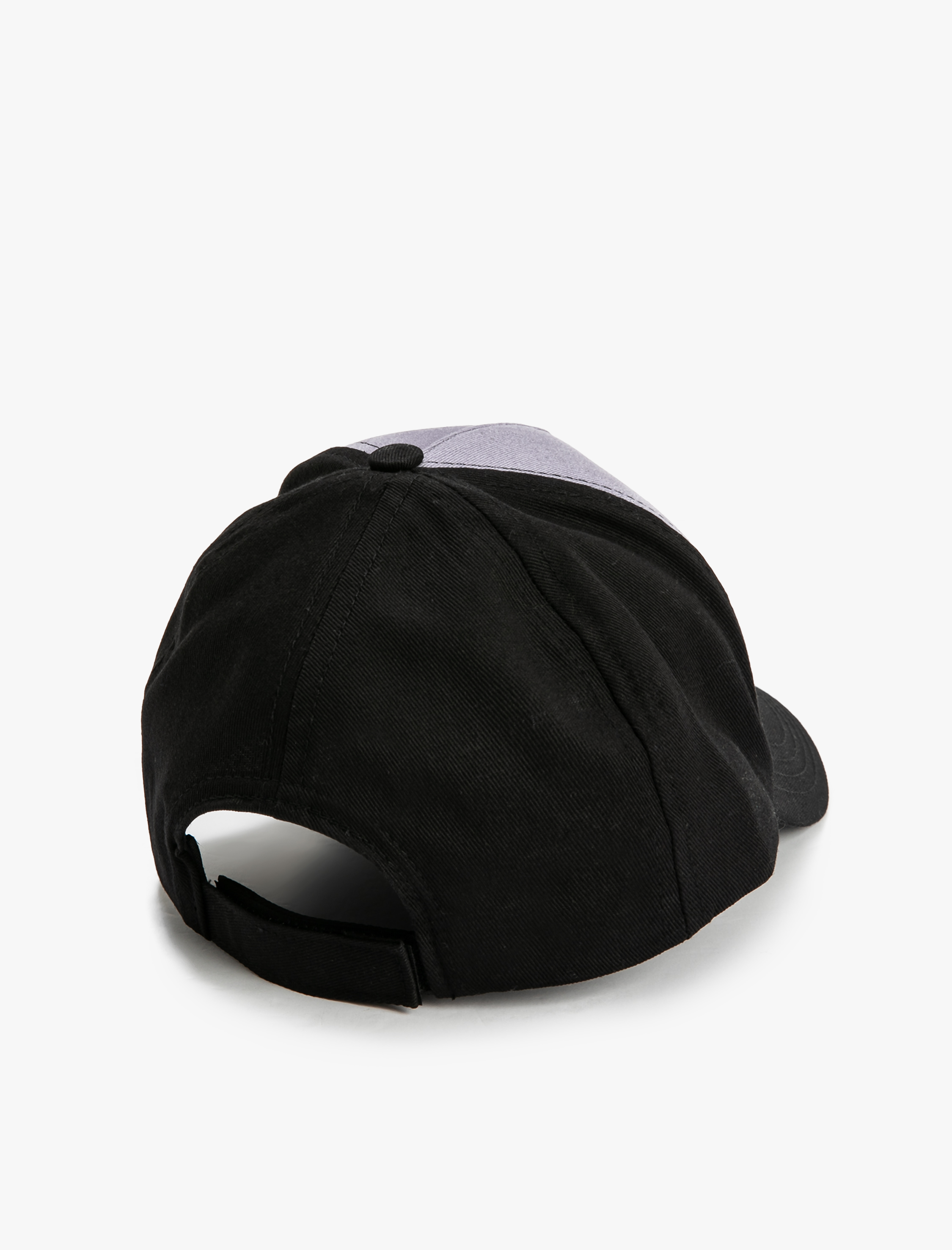 Erkek Kolej Kep Şapka Slogan İşlemeli Renk Bloklu