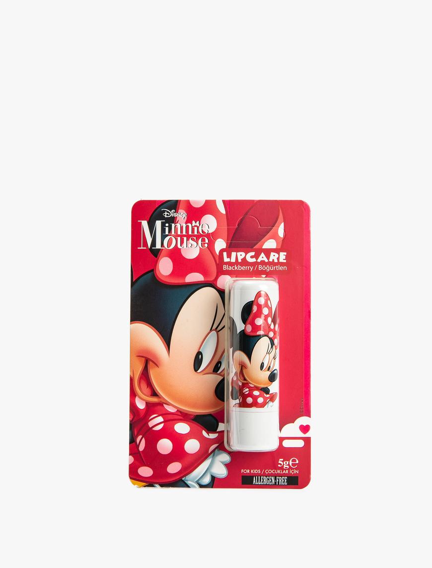  Kadın /Kız Çocuk Dudak Nemlendirici Böğürtlen Aromalı Minnie Mouse Temalı Lisanslı