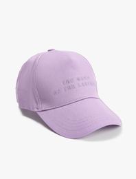 Cap Şapka Pamuklu Slogan Nakışlı