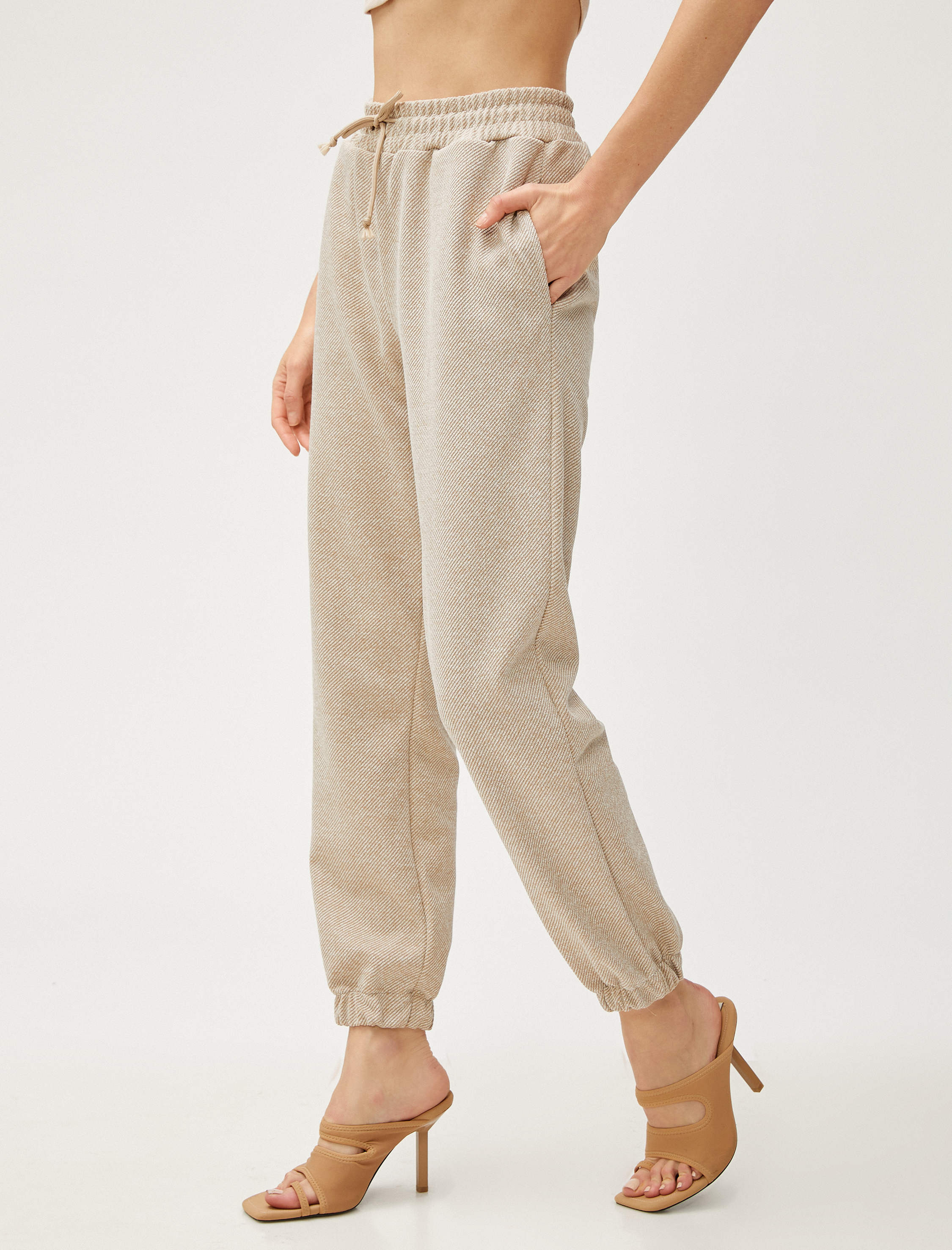   Jogger Eşofman Altı Beli Bağlamalı Cepli