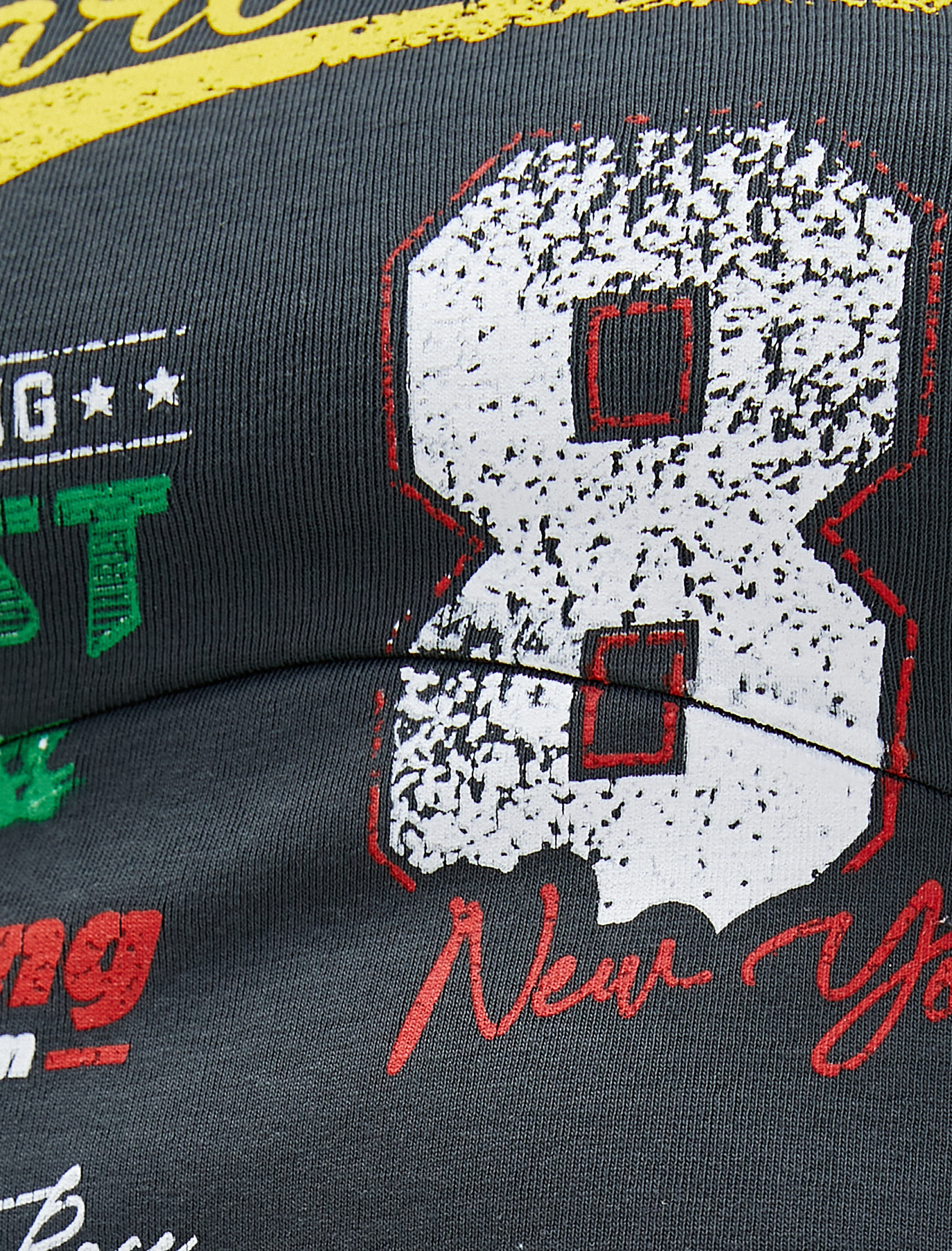   Crop Tişört Baskılı Kısa Kollu Bisiklet Yaka Pamuklu