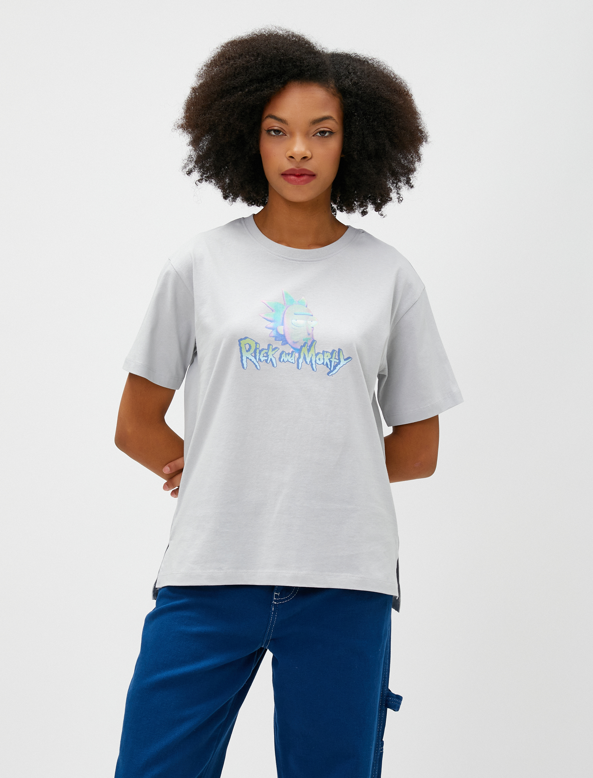   Rick and Mort Tişört Kısa Kollu Bisiklet Yaka Lisanslı