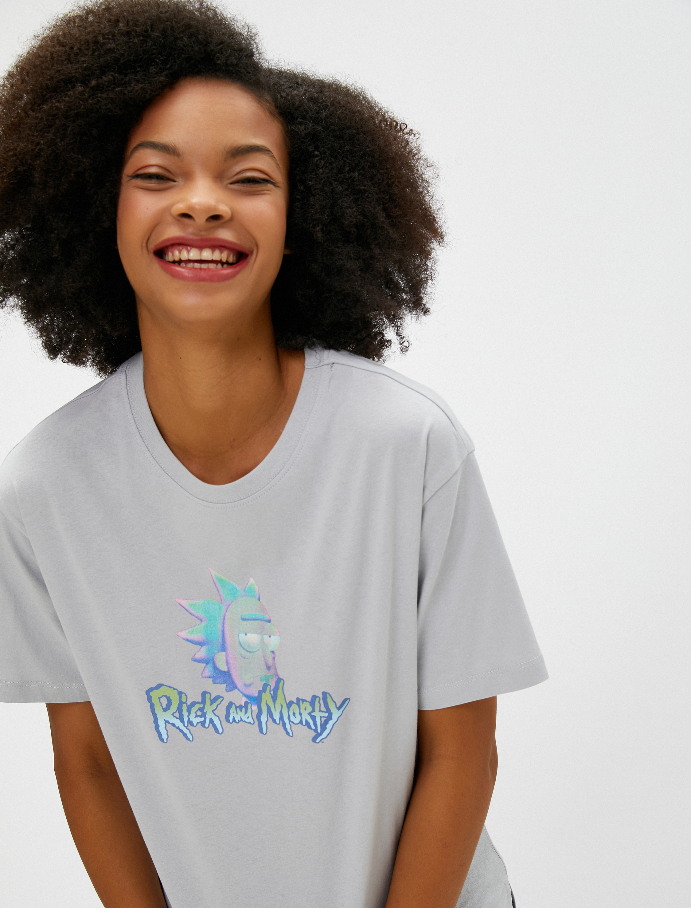   Rick and Mort Tişört Kısa Kollu Bisiklet Yaka Lisanslı