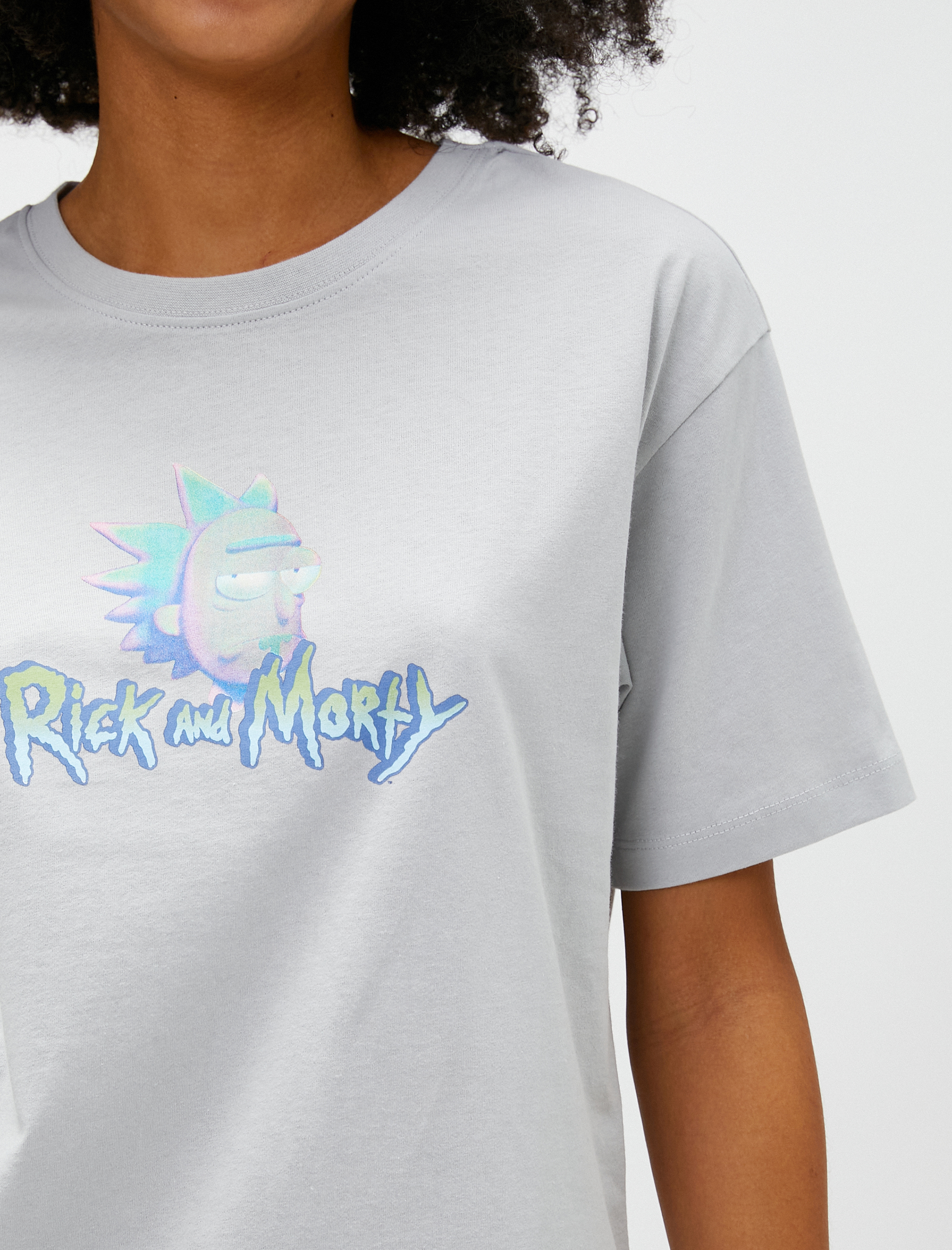   Rick and Mort Tişört Kısa Kollu Bisiklet Yaka Lisanslı