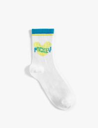 Mickey Mouse Soket Çorap Lisanslı İşlemeli