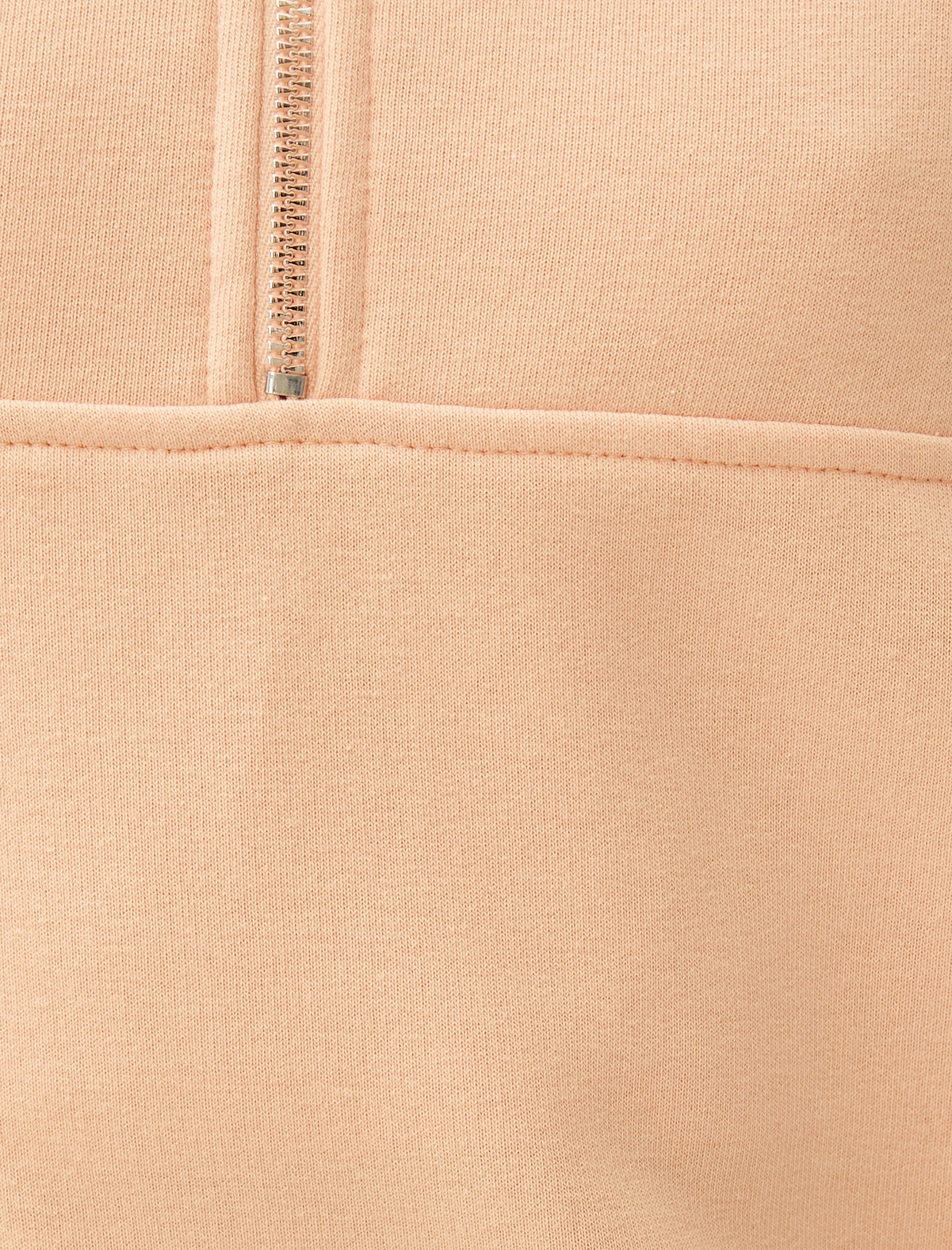   Kapüşonlu Sweatshirt Kısa Kollu Yarım Fermuarlı