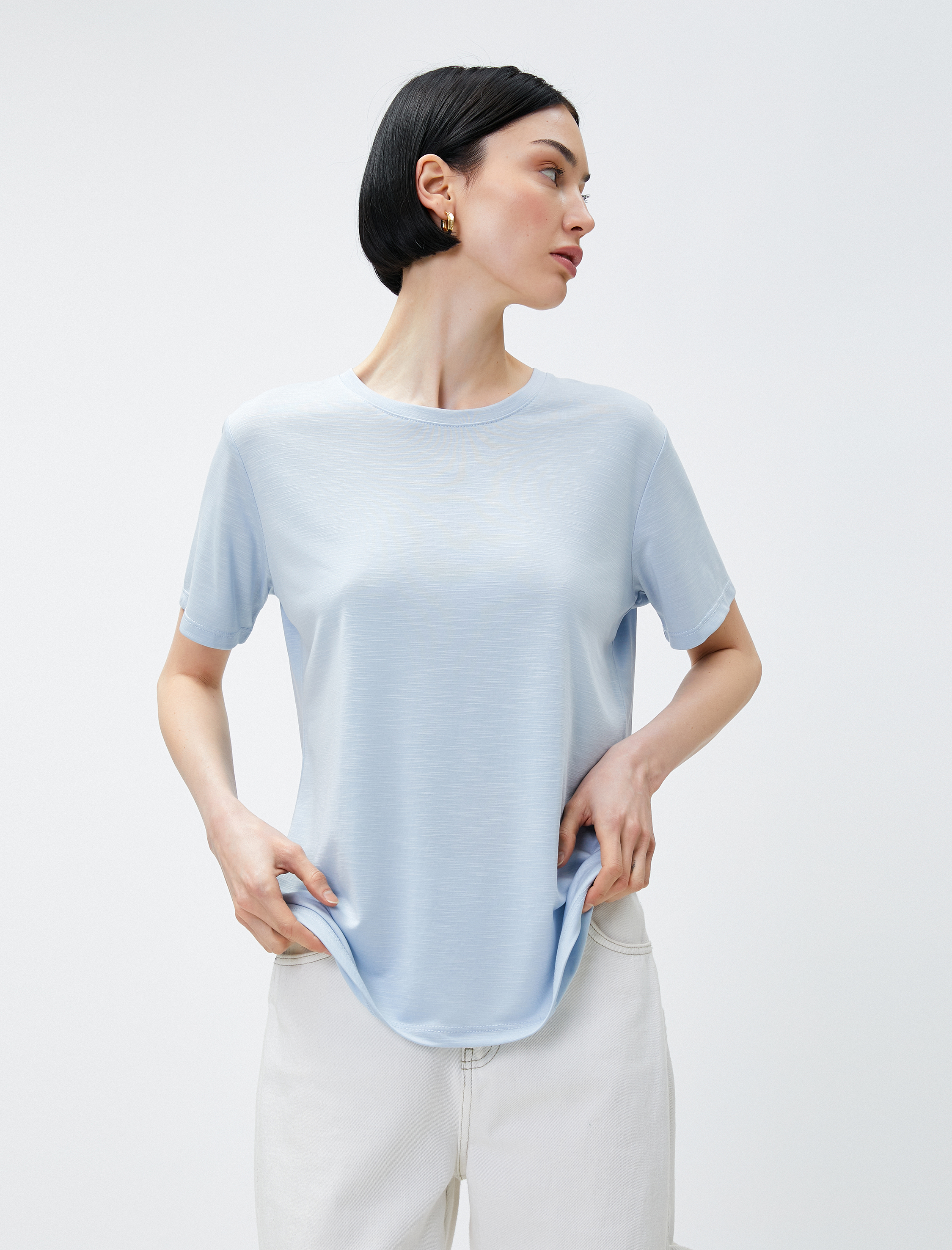 Basic Modal Tişört Kısa Kollu