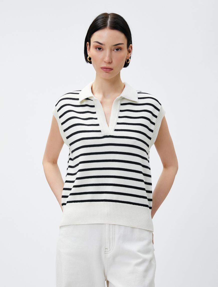   Triko Süveter Polo Yaka