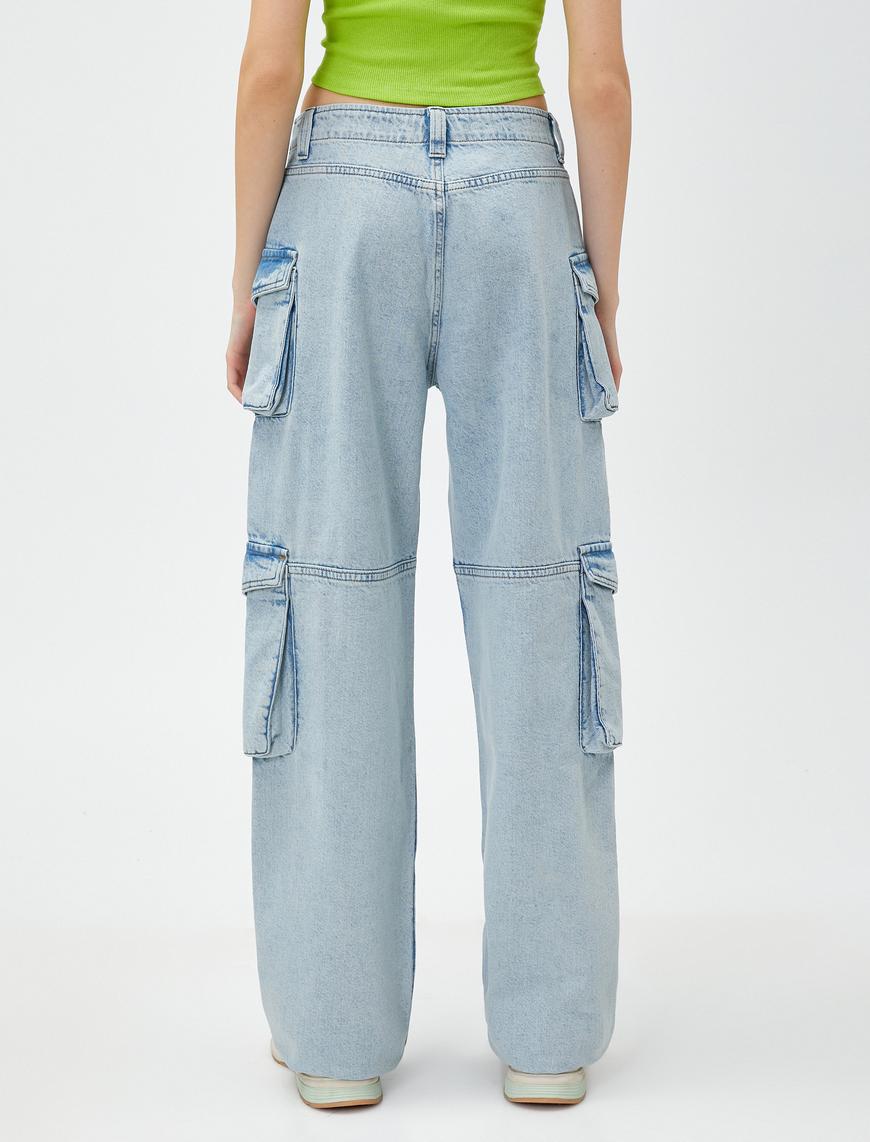   Kargo Kot Pantolon Yüksek Bel - Bianca Jeans