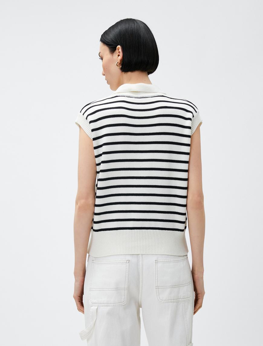   Triko Süveter Polo Yaka