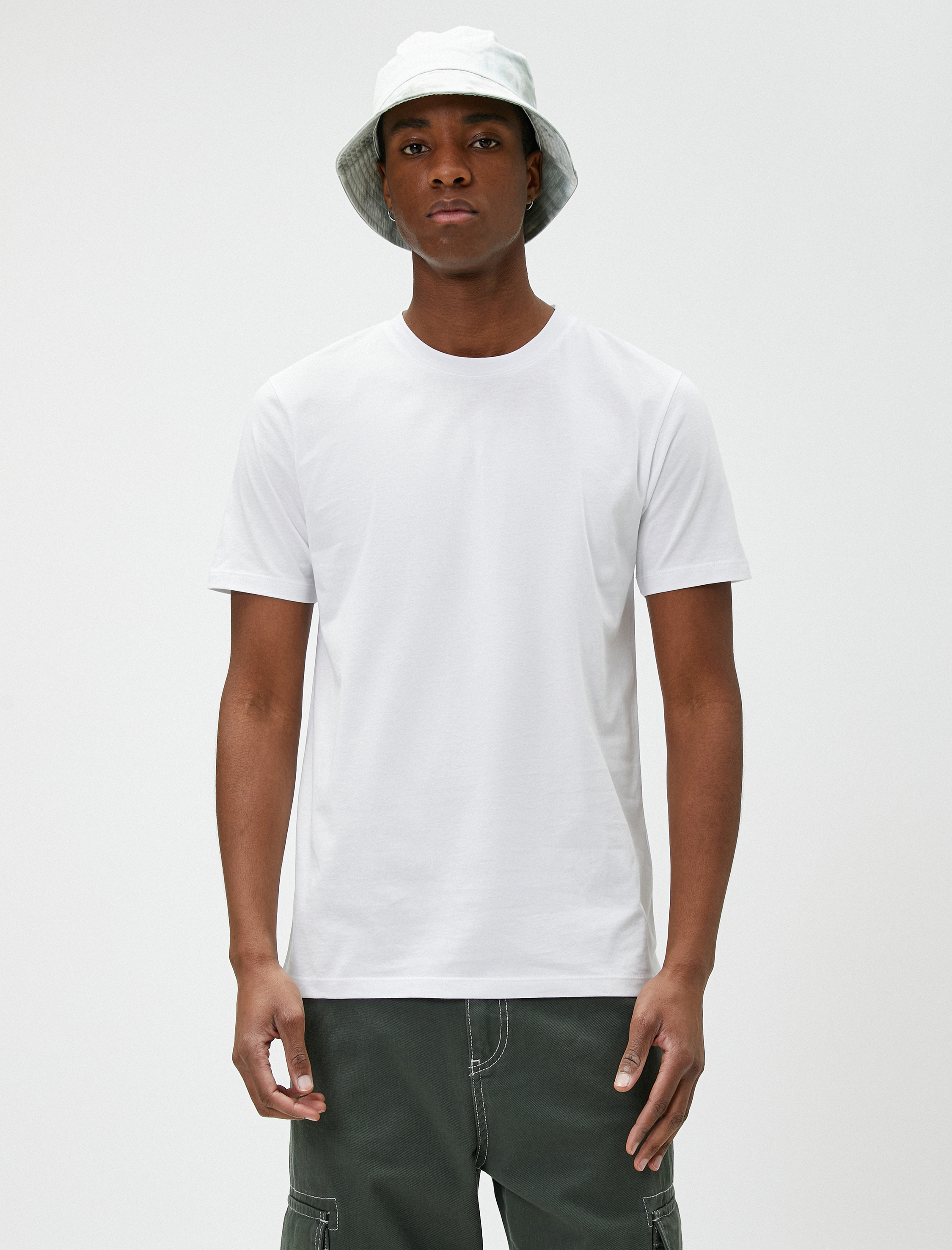   Basic Tişört Bisiklet Yaka Kısa Kollu Dar Kesim