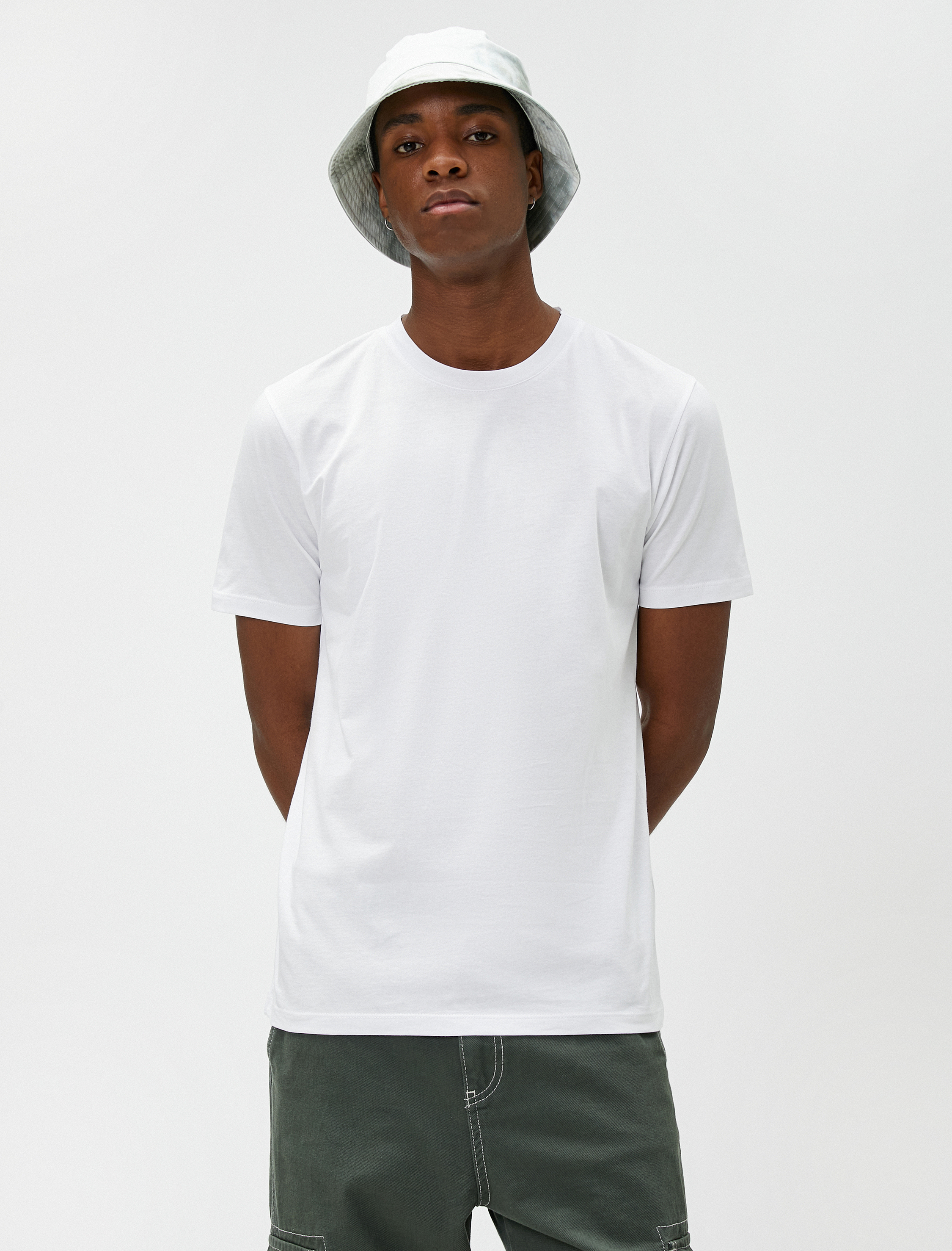   Basic Tişört Bisiklet Yaka Kısa Kollu Dar Kesim