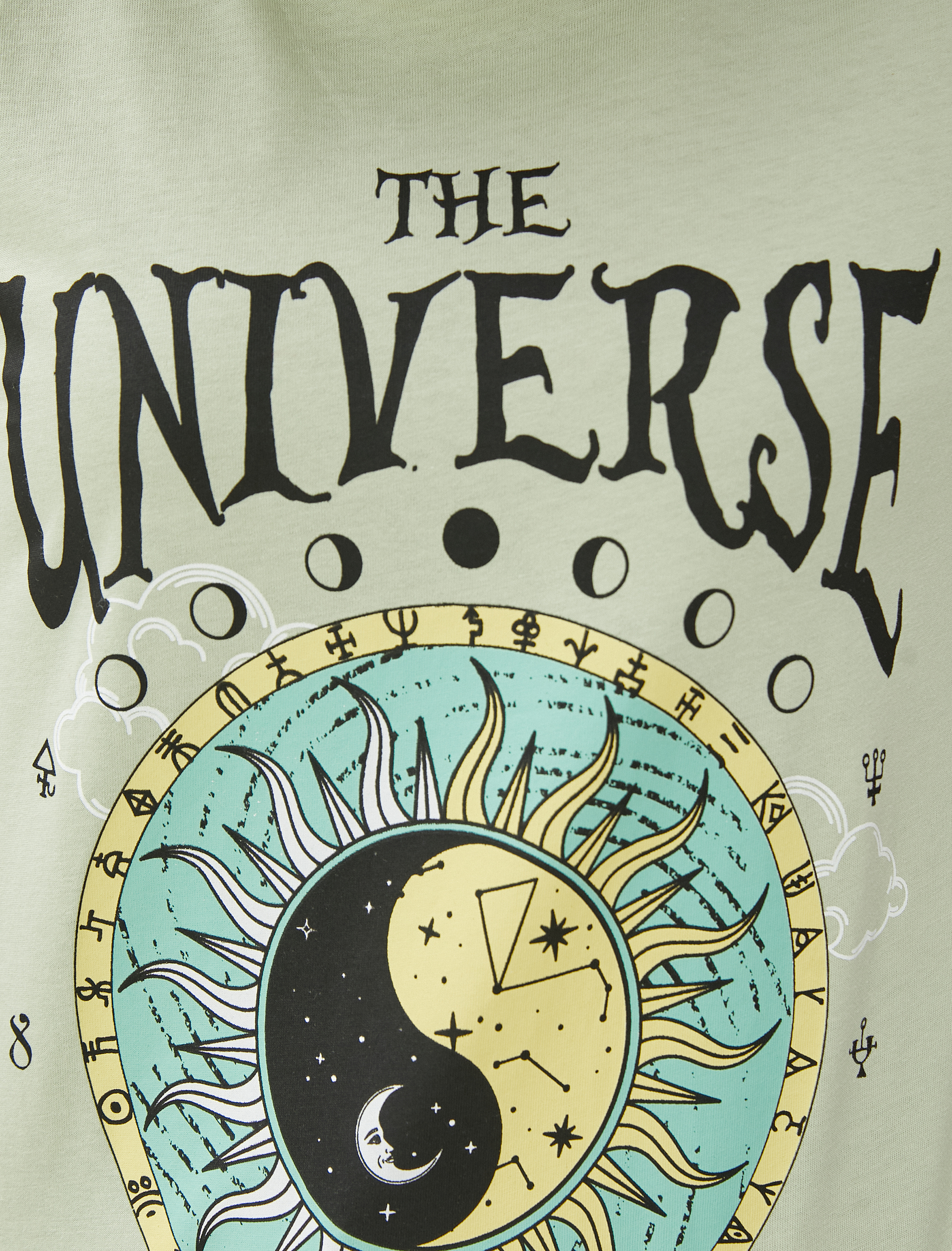   Baskılı Tişört Kısa Kollu Bisiklet Yaka Pamuklu