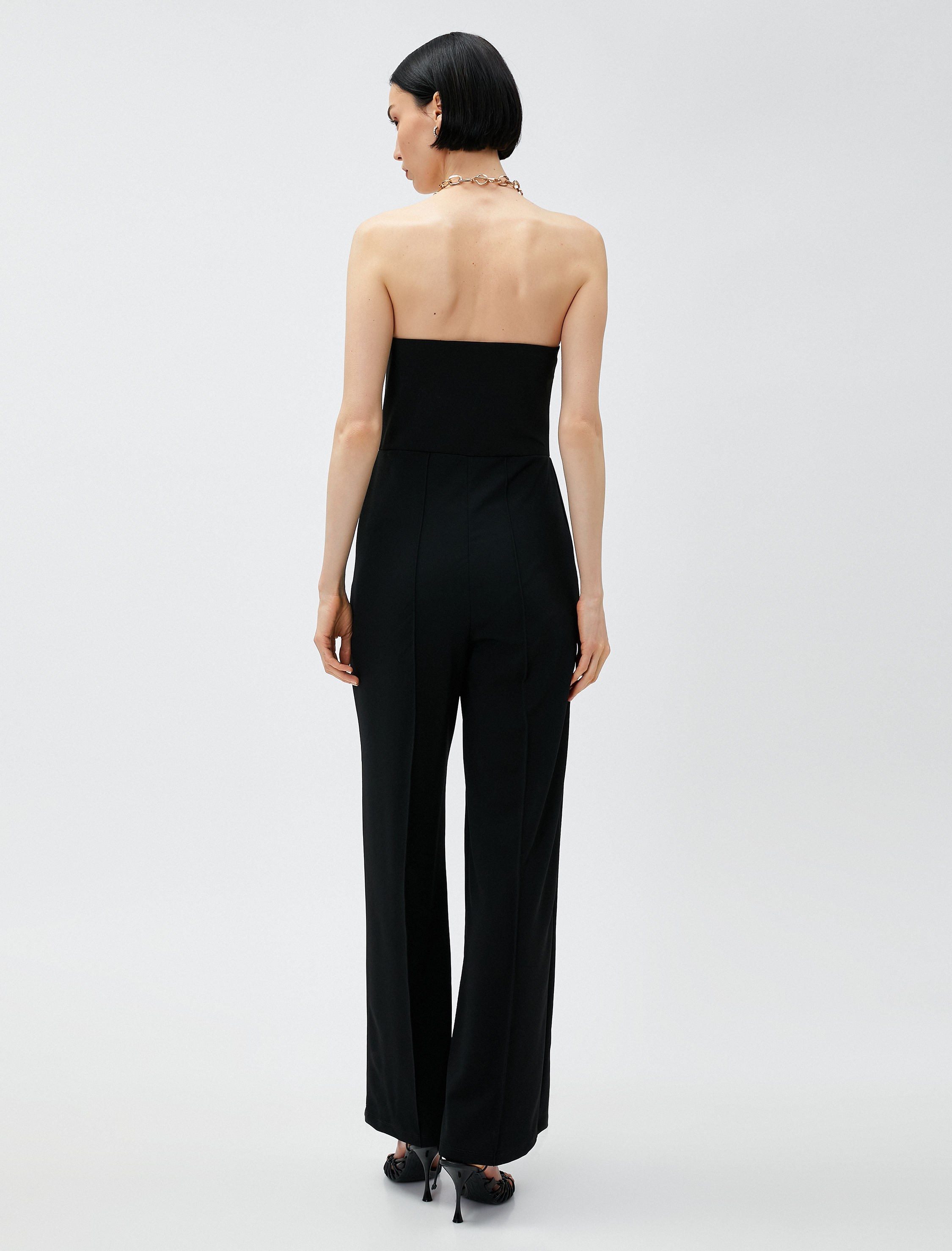   Straplez Tulum Nervürlü Cepli Bol Paça